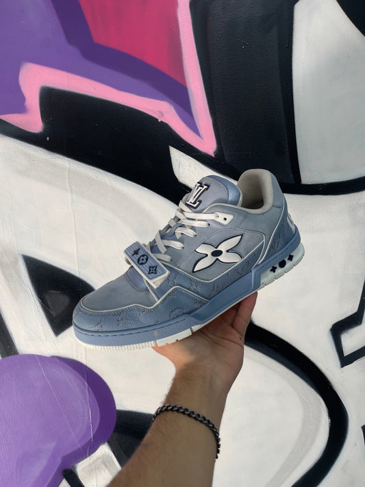 Louis Vuitton Baby Blue Strap Trainer Sneakers