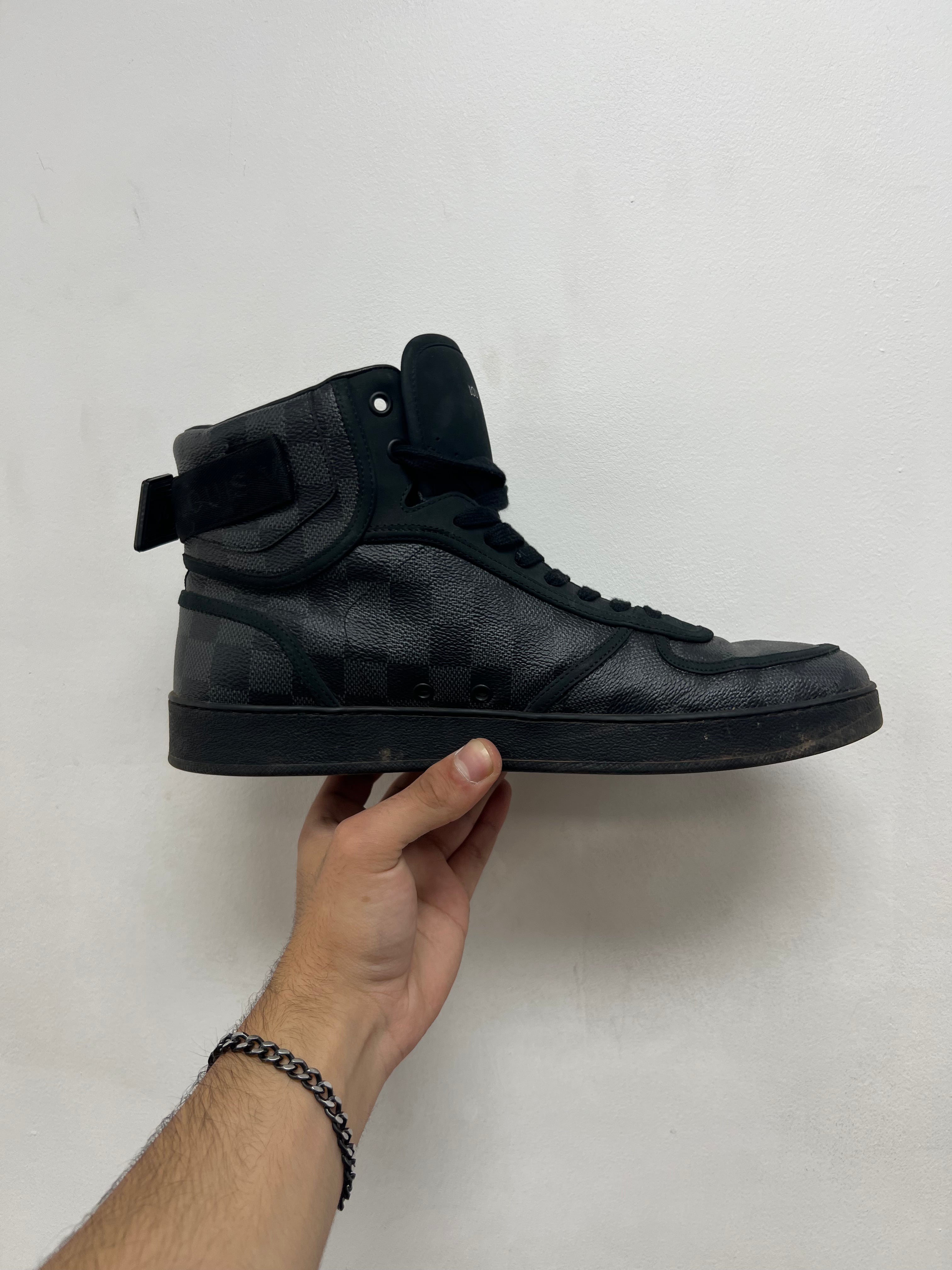 Louis Vuitton Black Damier High Sneakers