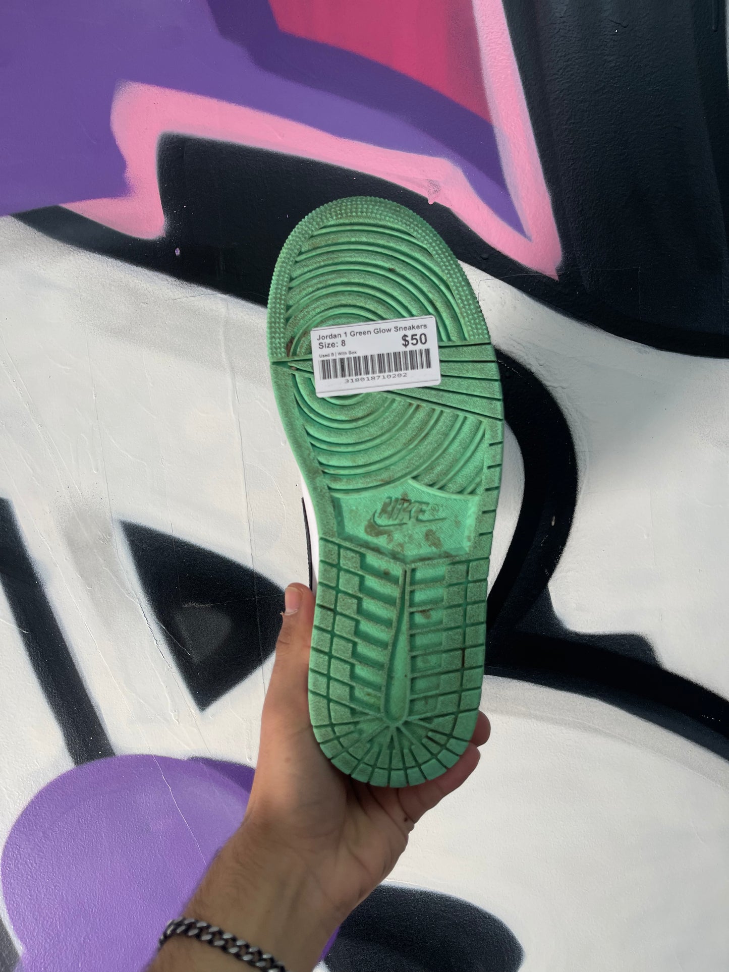 Jordan 1 Green Glow Sneakers