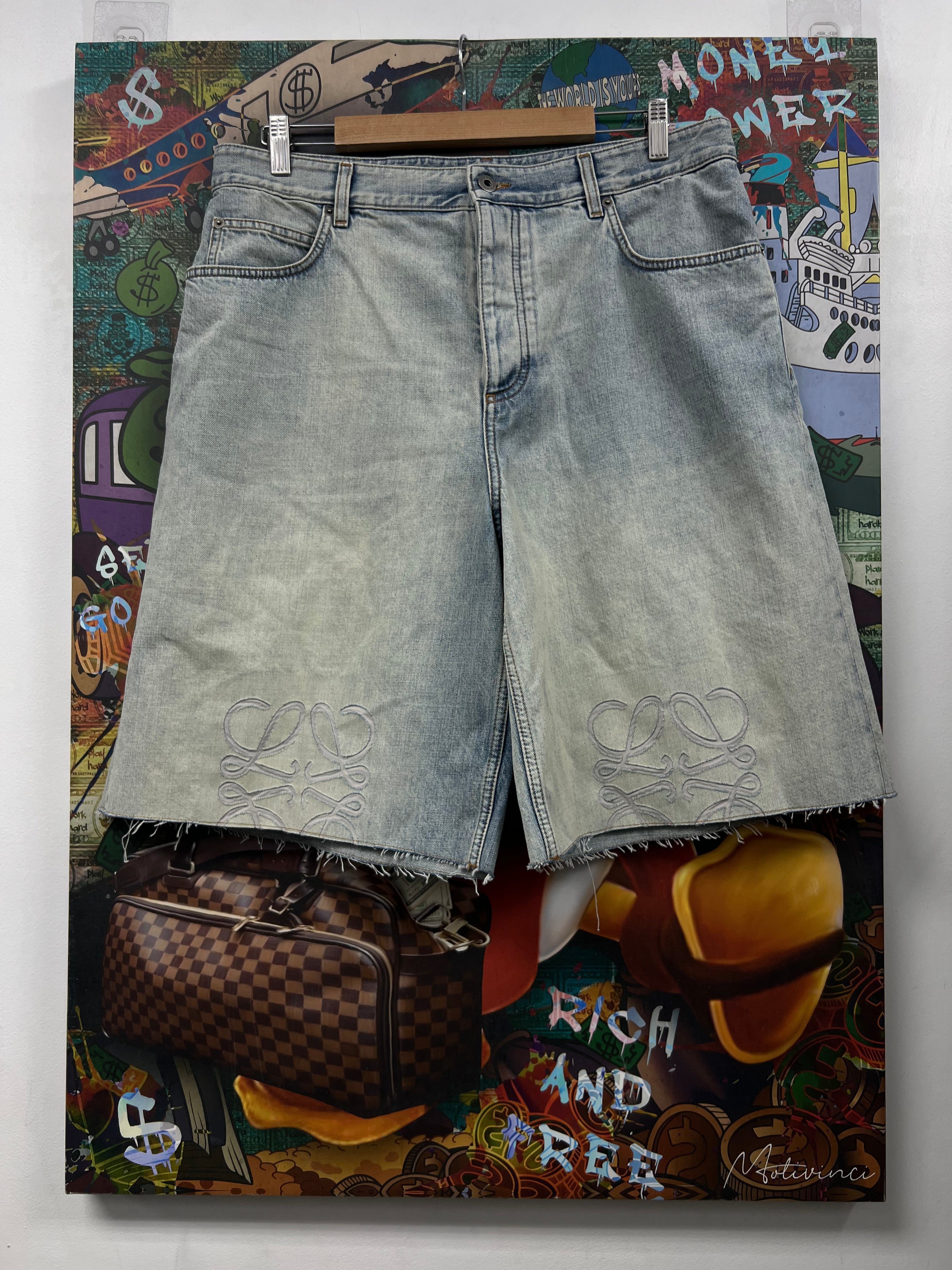 Loewe Vintage Wash Jean Shorts