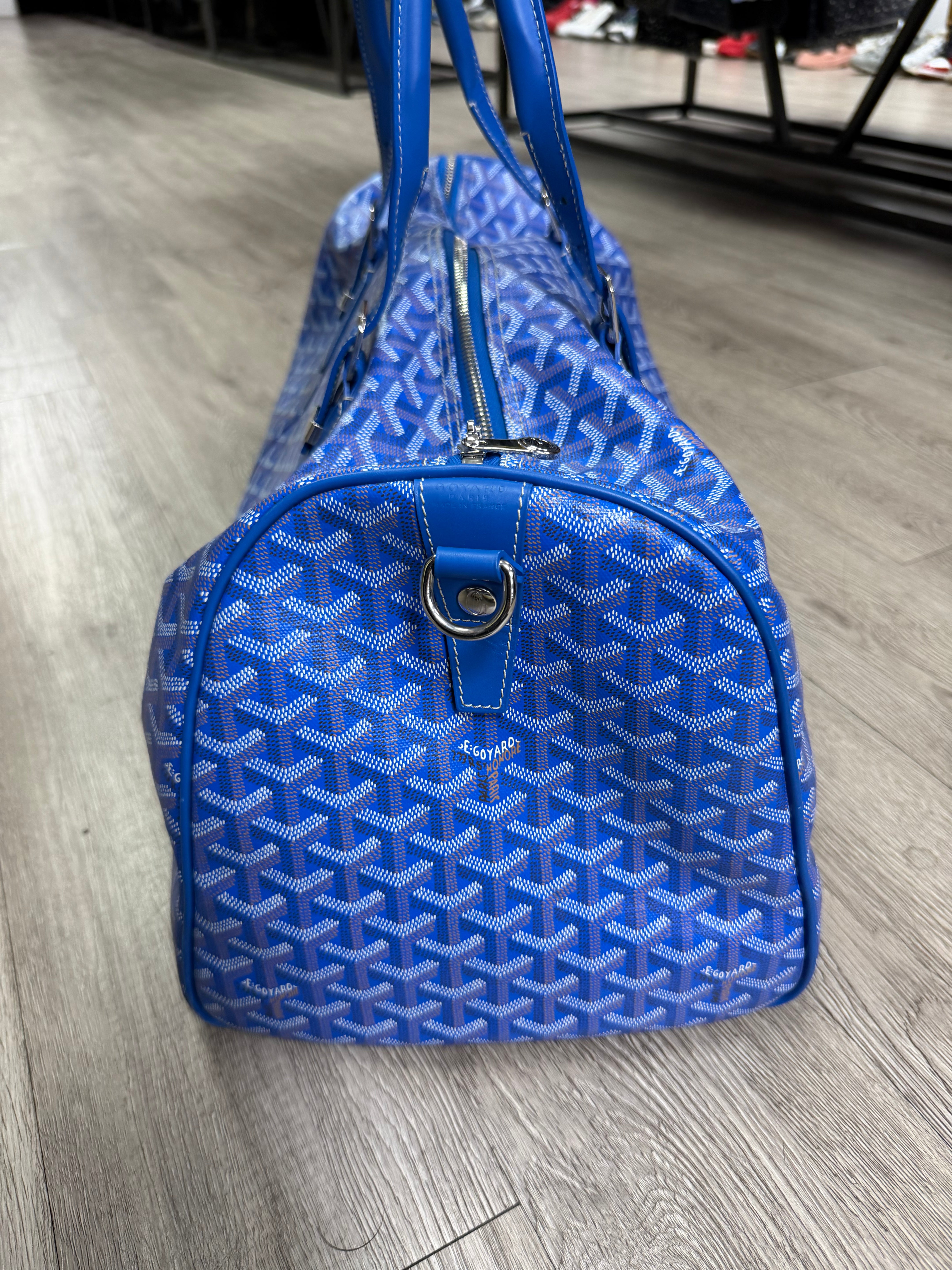 Goyard Blue Boston Bag