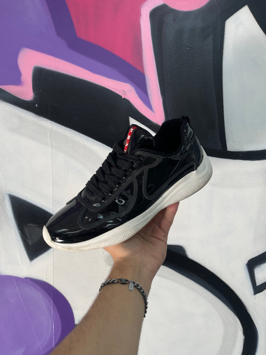 Prada Black White America's Cup Sneakers