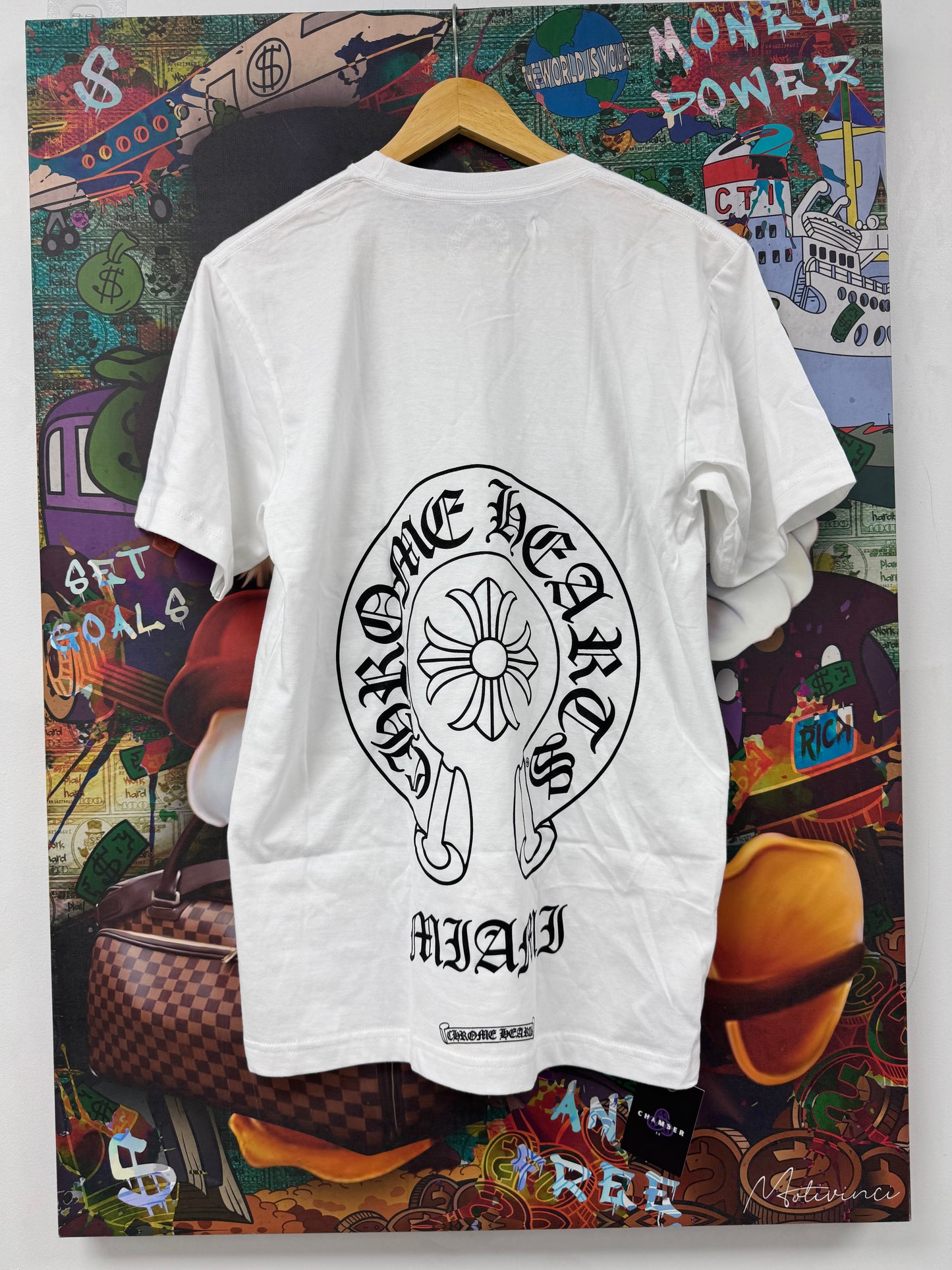 Chrome Hearts Tee Horseshoe White Miami New Medium