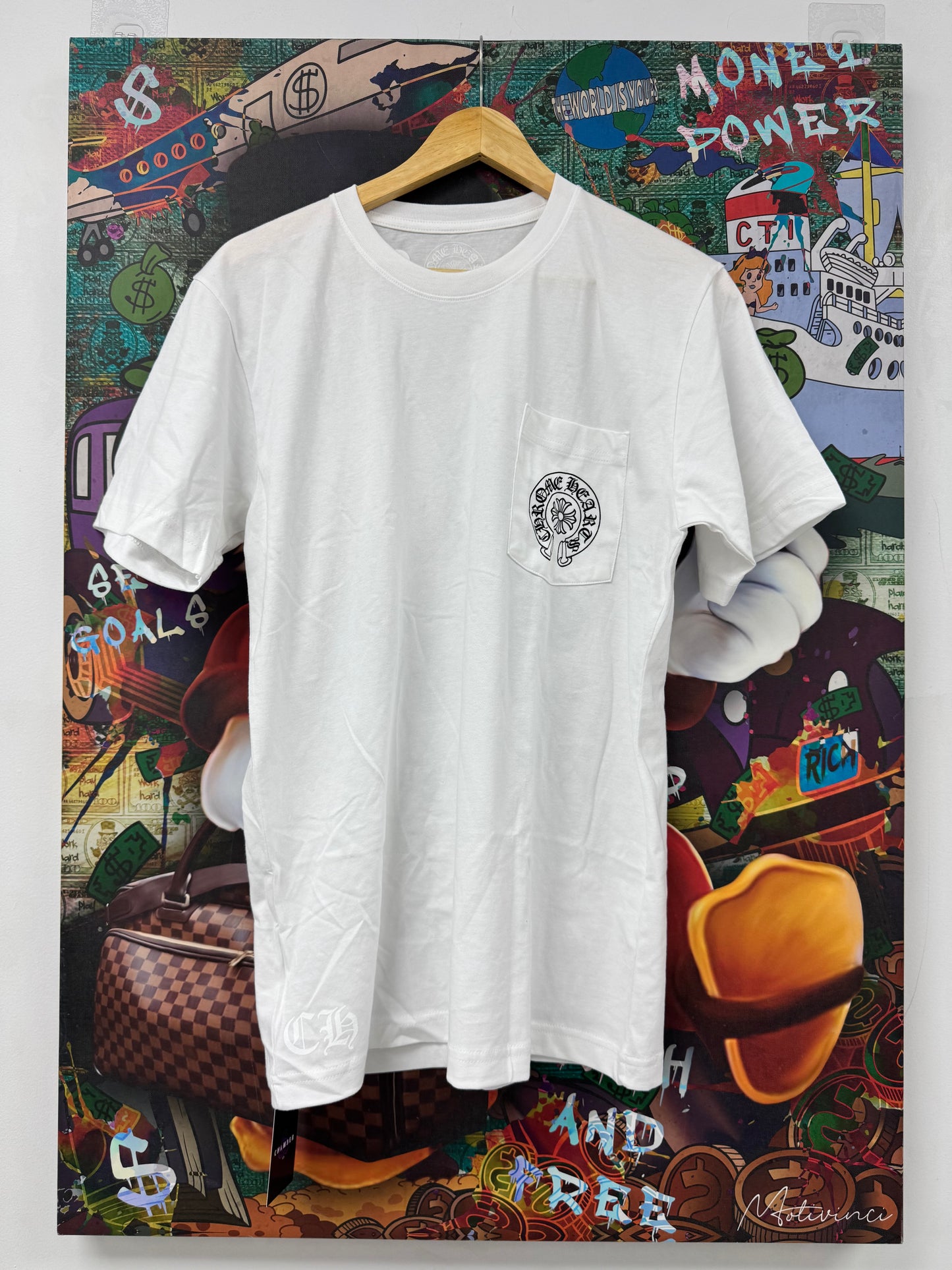 Chrome Hearts Tee Horseshoe White Miami New Medium