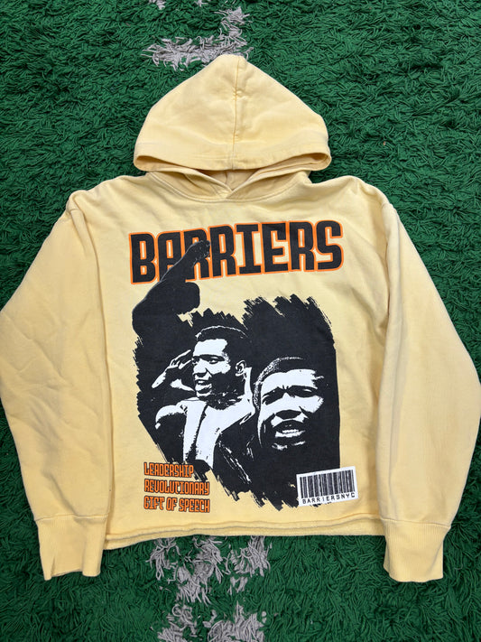 Barriers Hoodie Yellow size:Small Used