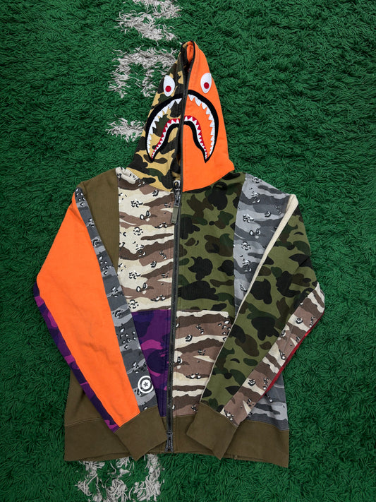 BAPE Zip Up Multi Patchwork size:XL Used