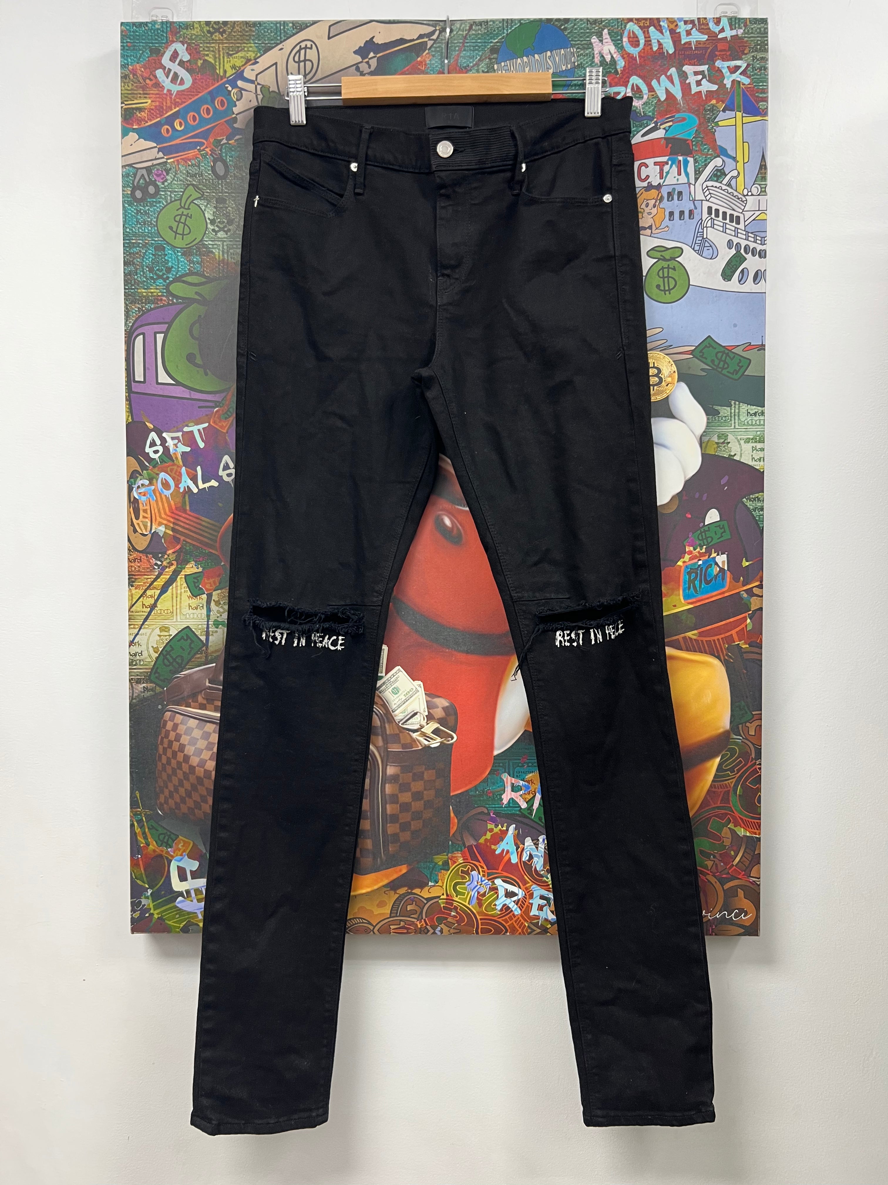 RTA Black RIP Ripped Jeans