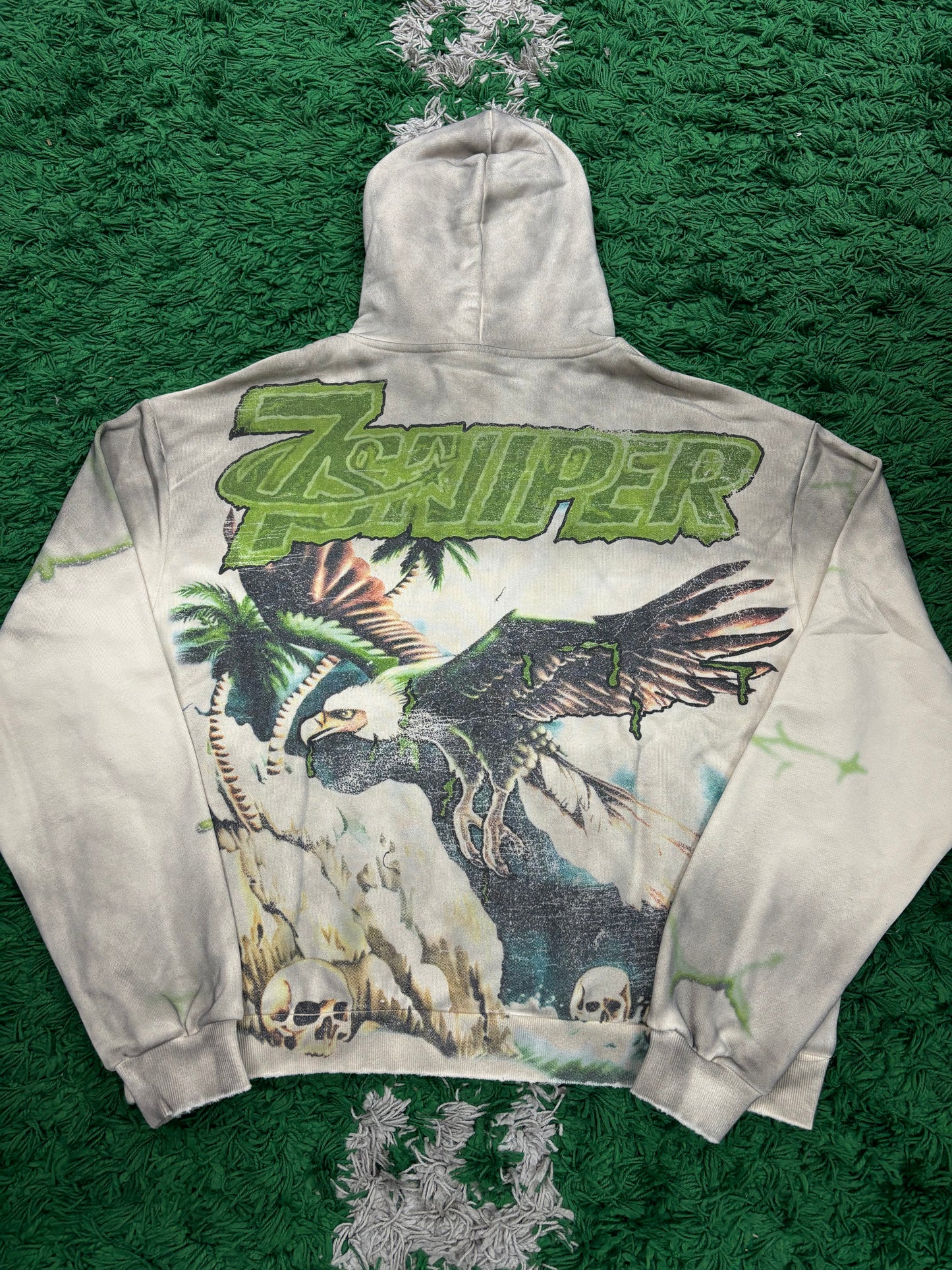 Triple 7 Vulture Zip Up White Green New (S-XXL)