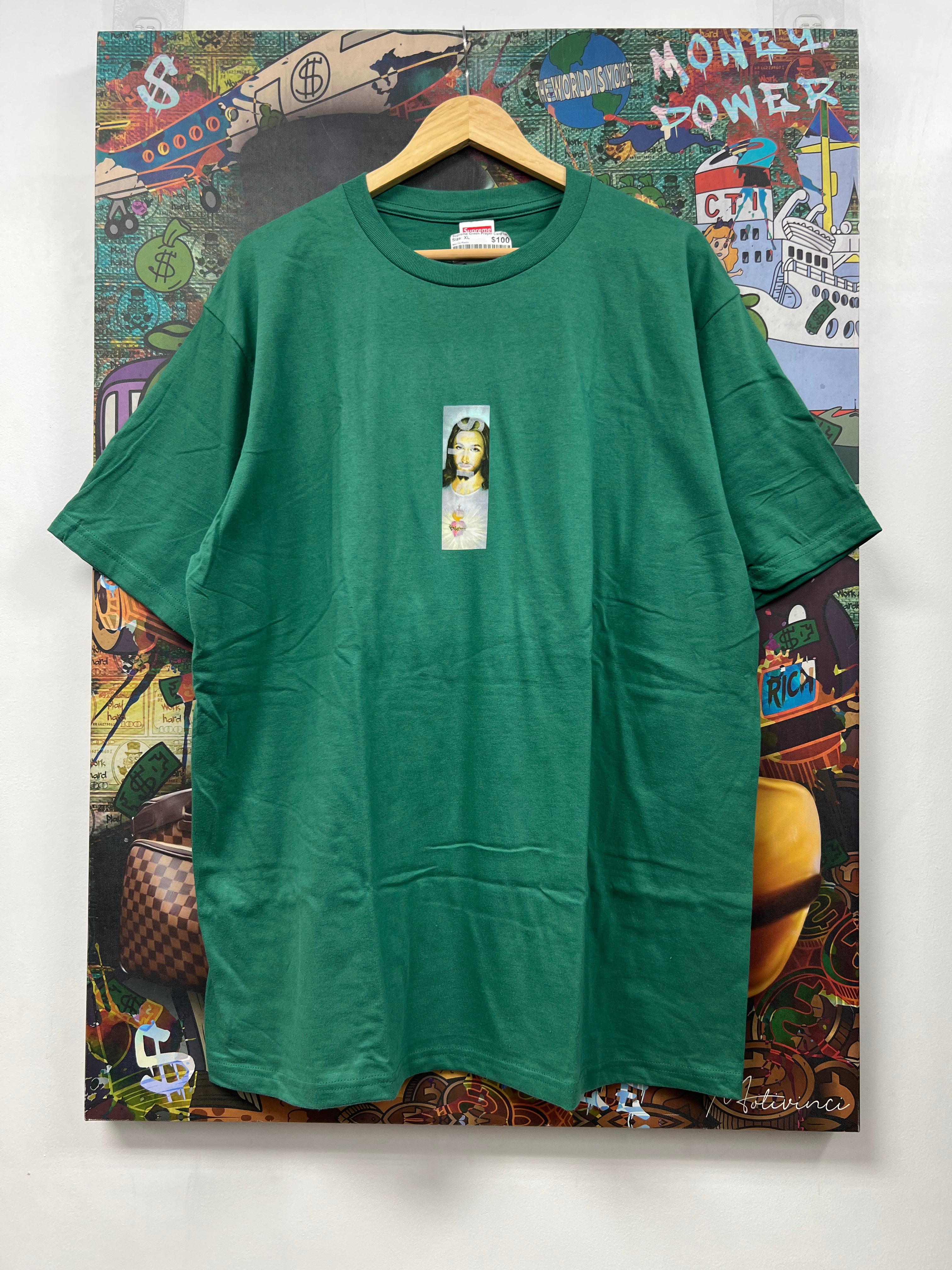 Supreme Green Prayer Card Tee