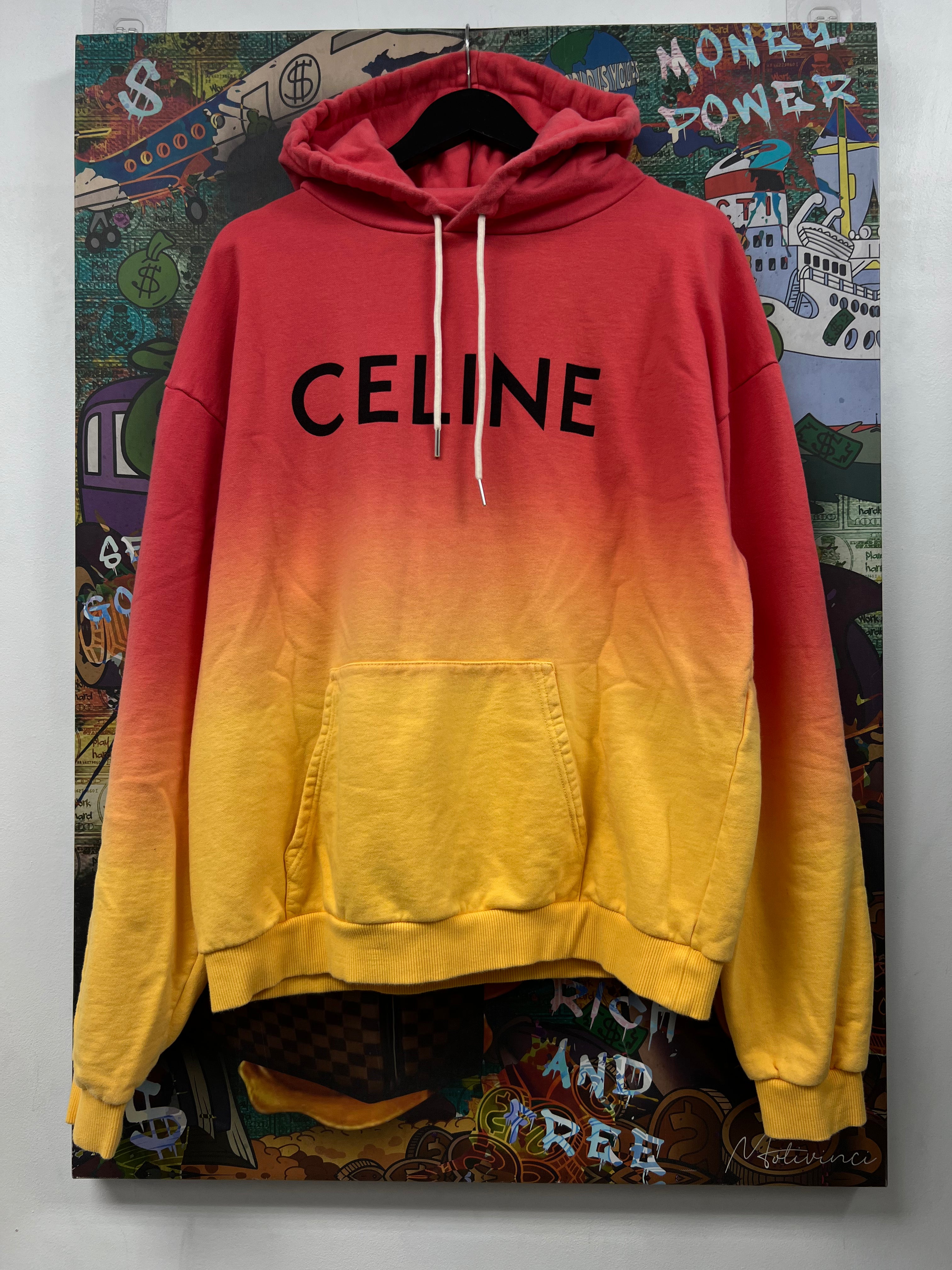 Celine Red Yellow Gradient Hoodie