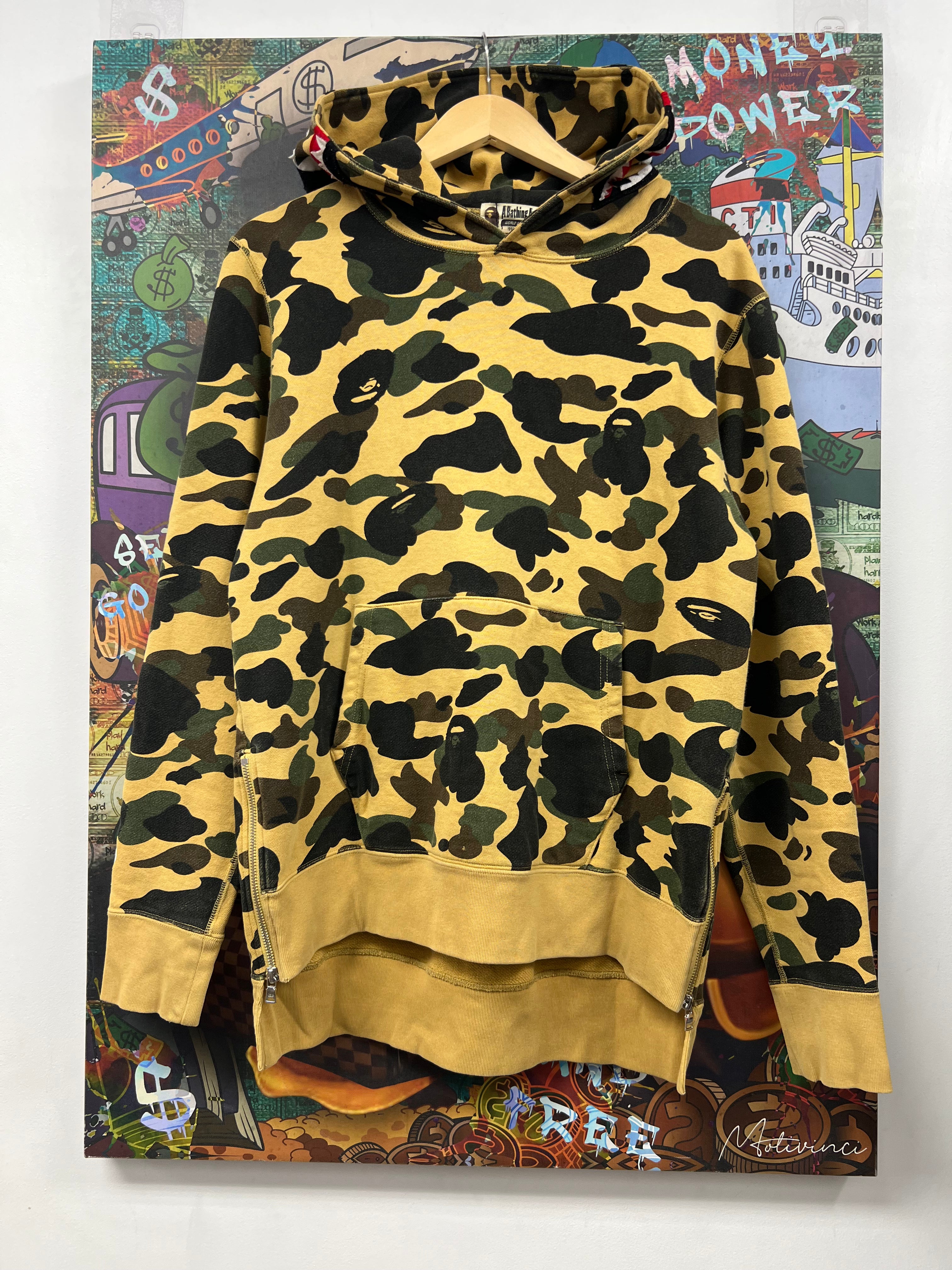 Bape Camo Shark Pullover (Zipper Pulls) Hoodie