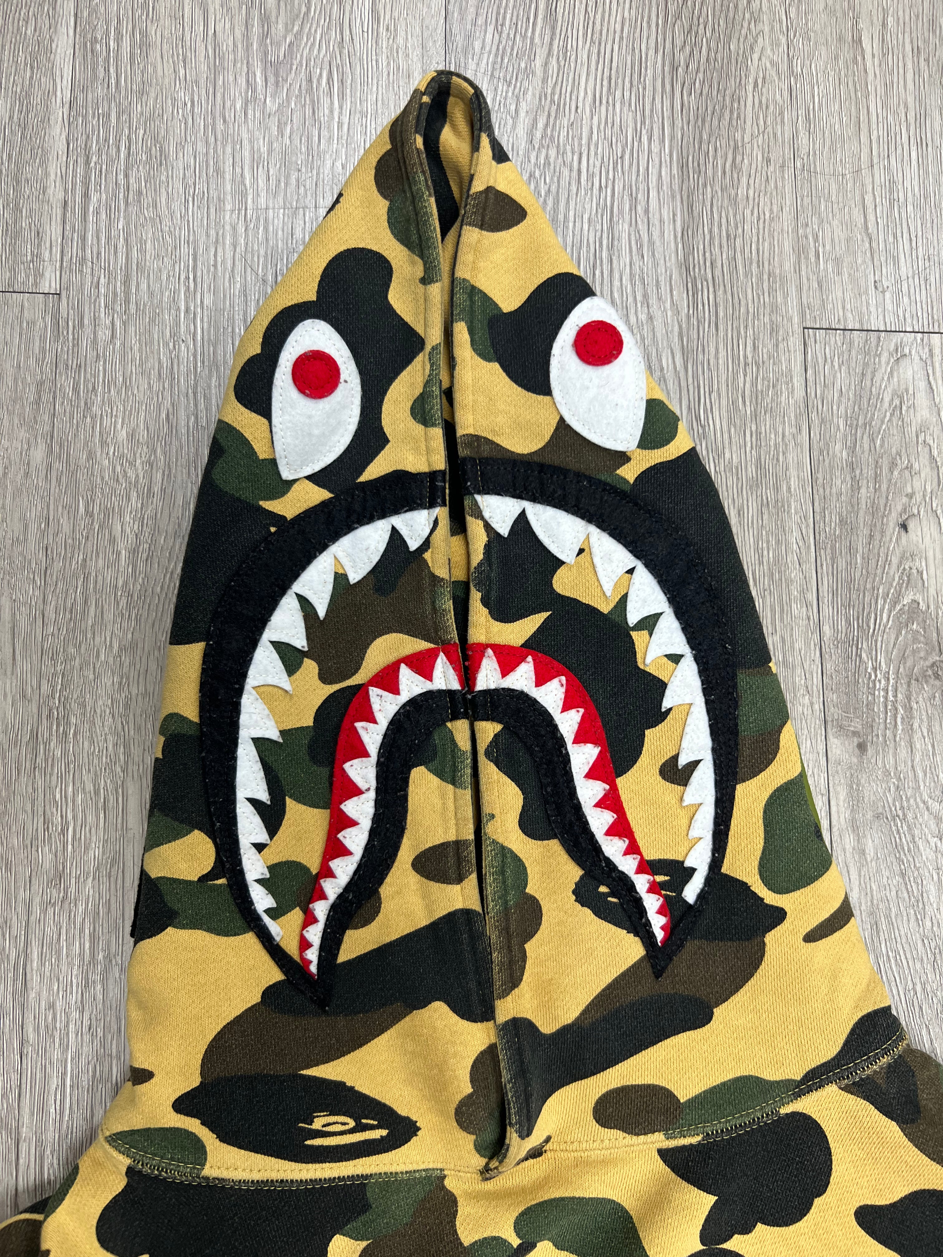 Bape Camo Shark Pullover (Zipper Pulls) Hoodie