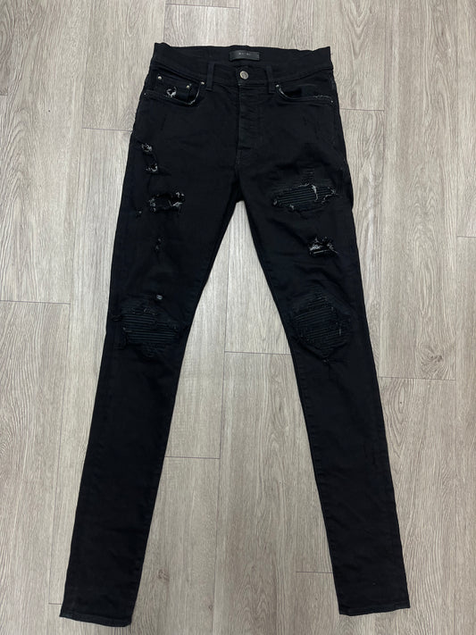 Amiri Mx1 Black Black Patch Jeans