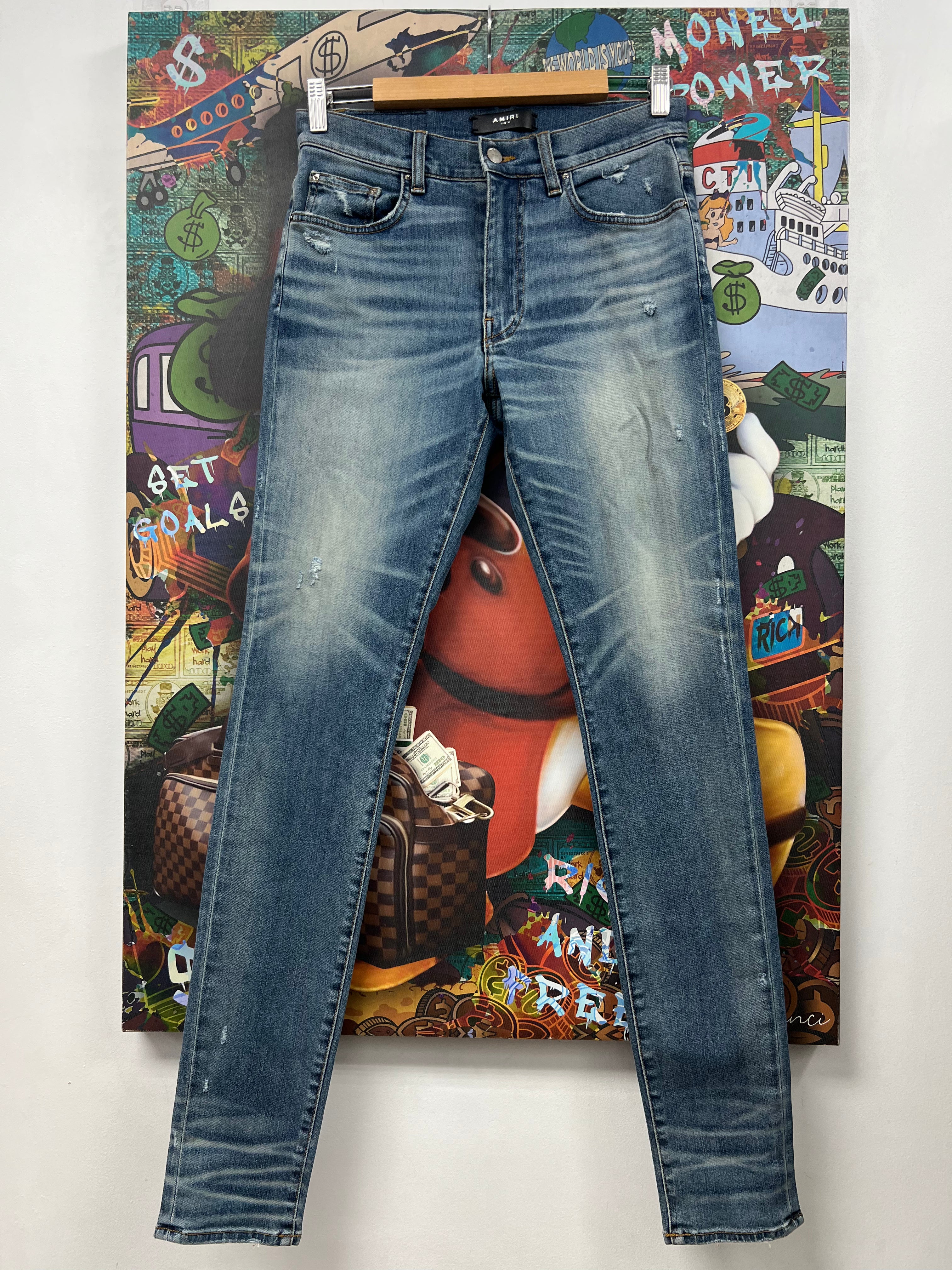 Amiri Light Wash Plain Jeans
