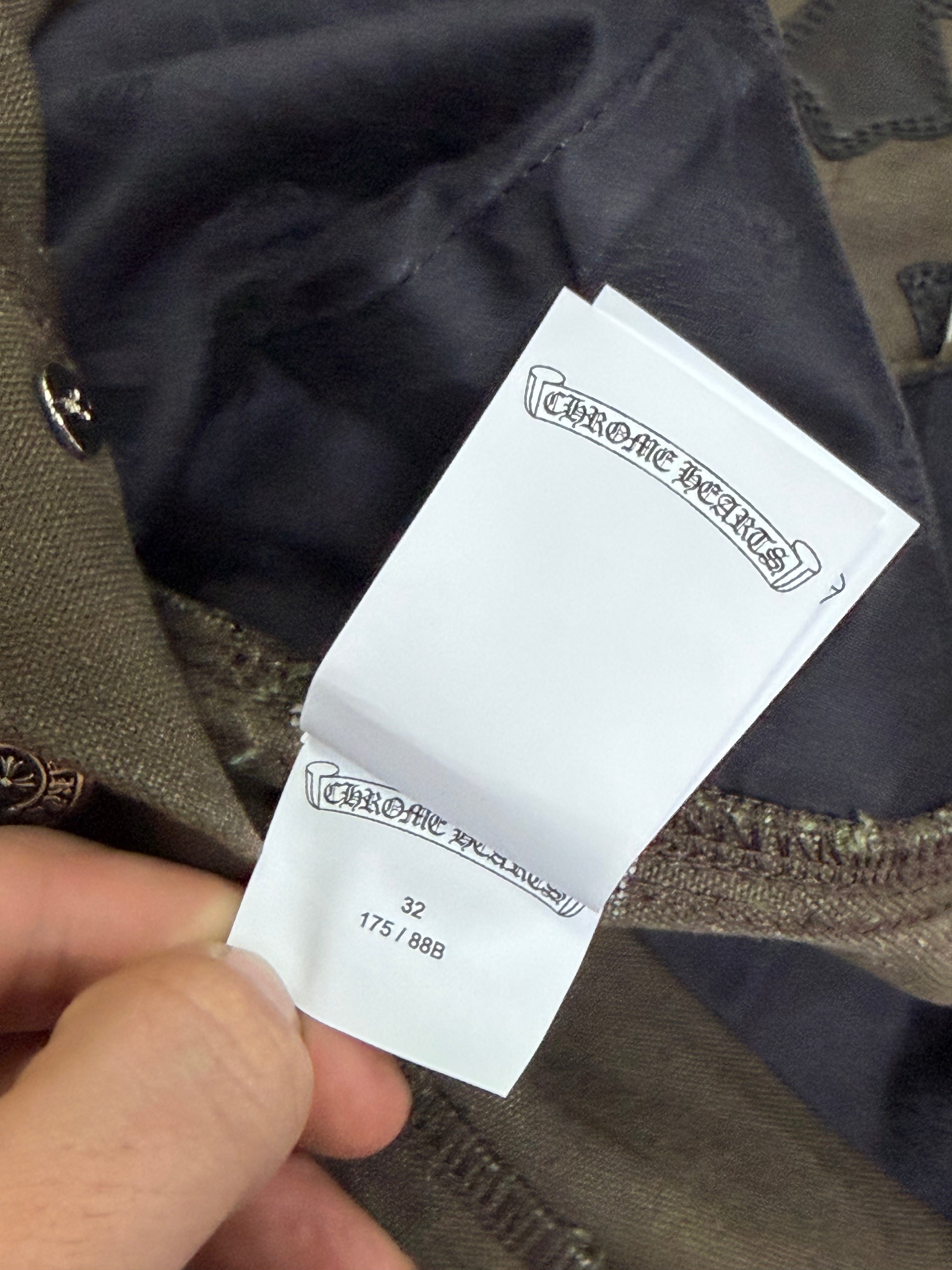 Chrome Hearts Brown Back Pocket Flooded Patch Double Knee Shorts