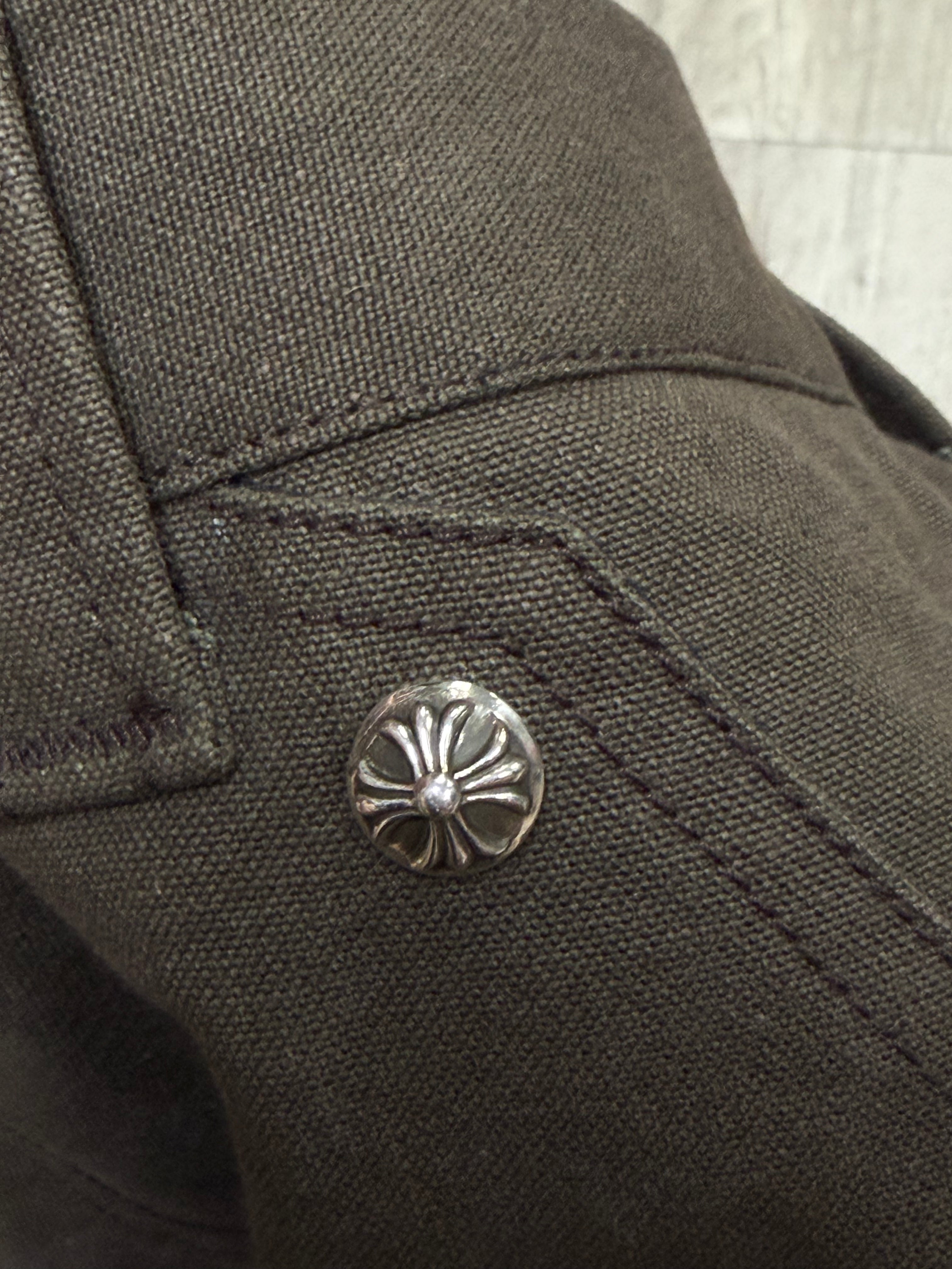 Chrome Hearts Brown Back Pocket Flooded Patch Double Knee Shorts