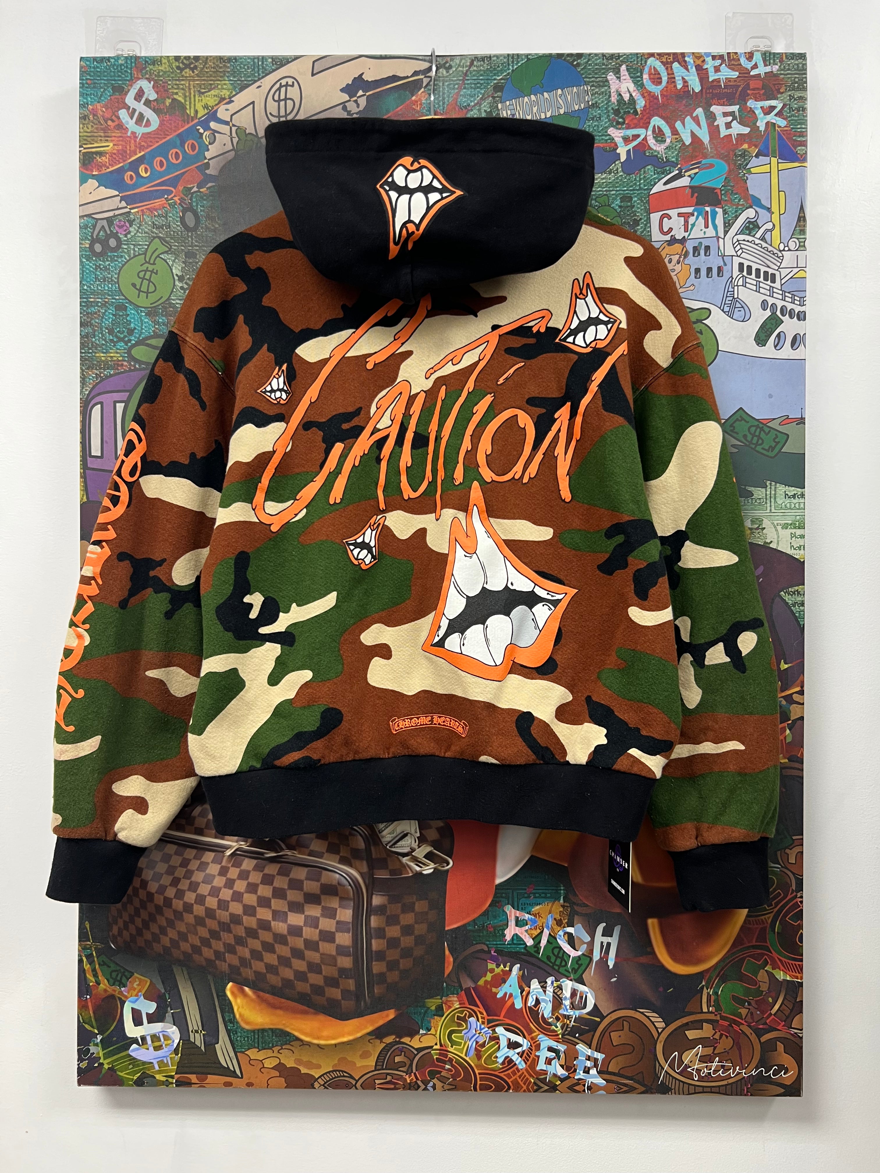 Chrome  Hearts Matty Boy Caution Zip Up