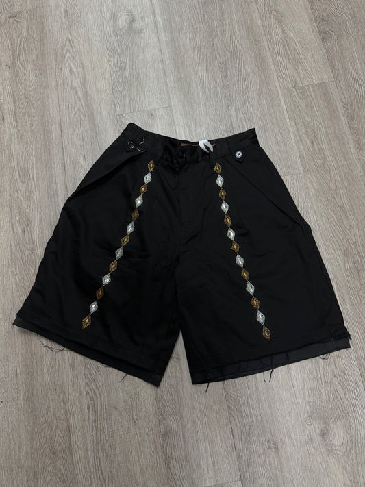 Birth Of Royal Child Gemstone Bermuda Shorts Black