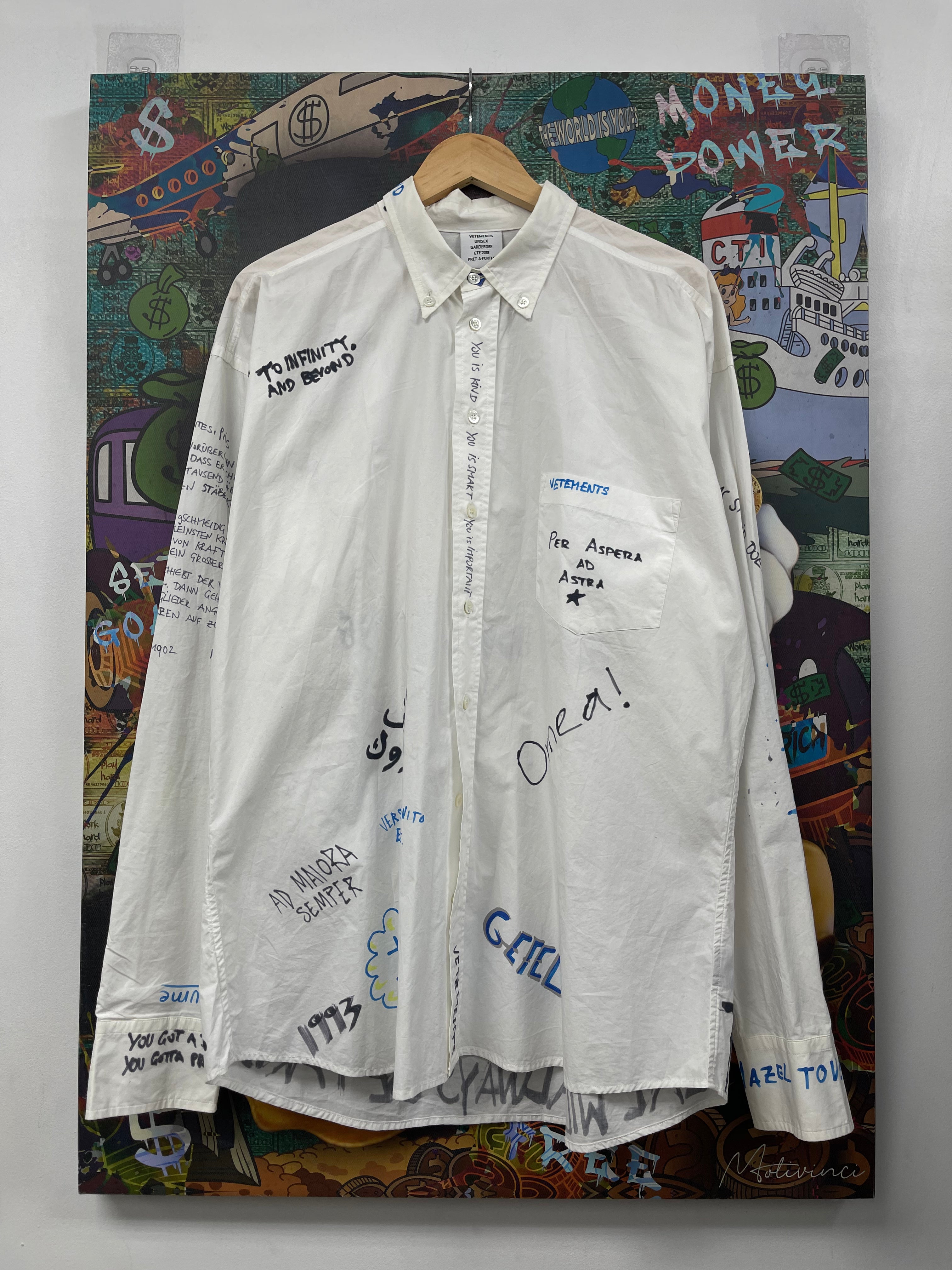 Vetements Scribble Button Up