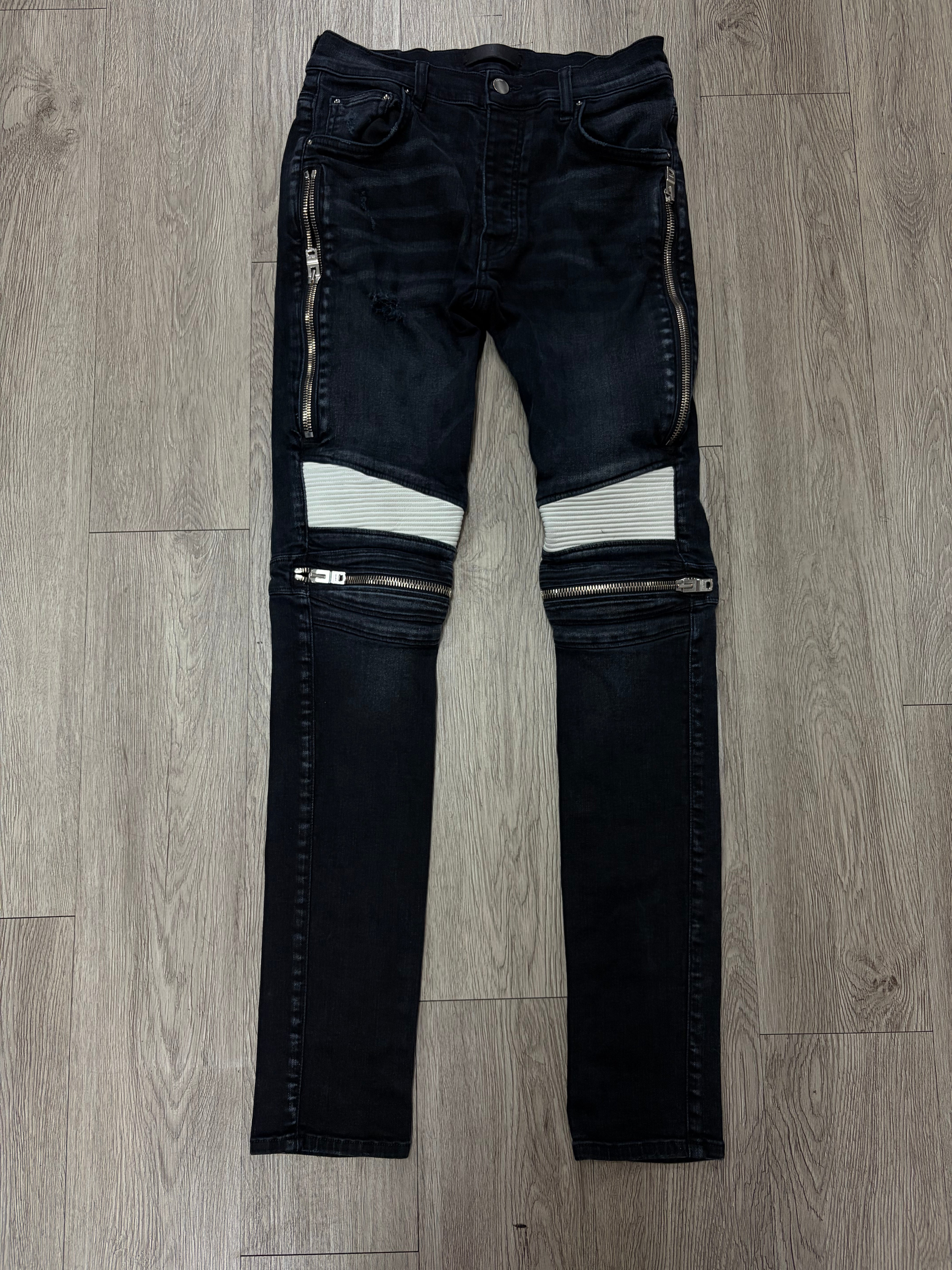 Amiri MX2 Black White Patch Jeans