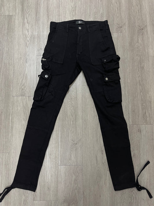 Amiri Black Denim Cargo Pants