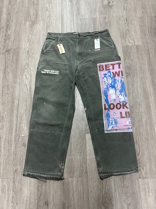 Better with Age "Looks Like You" Sage Green Jeans