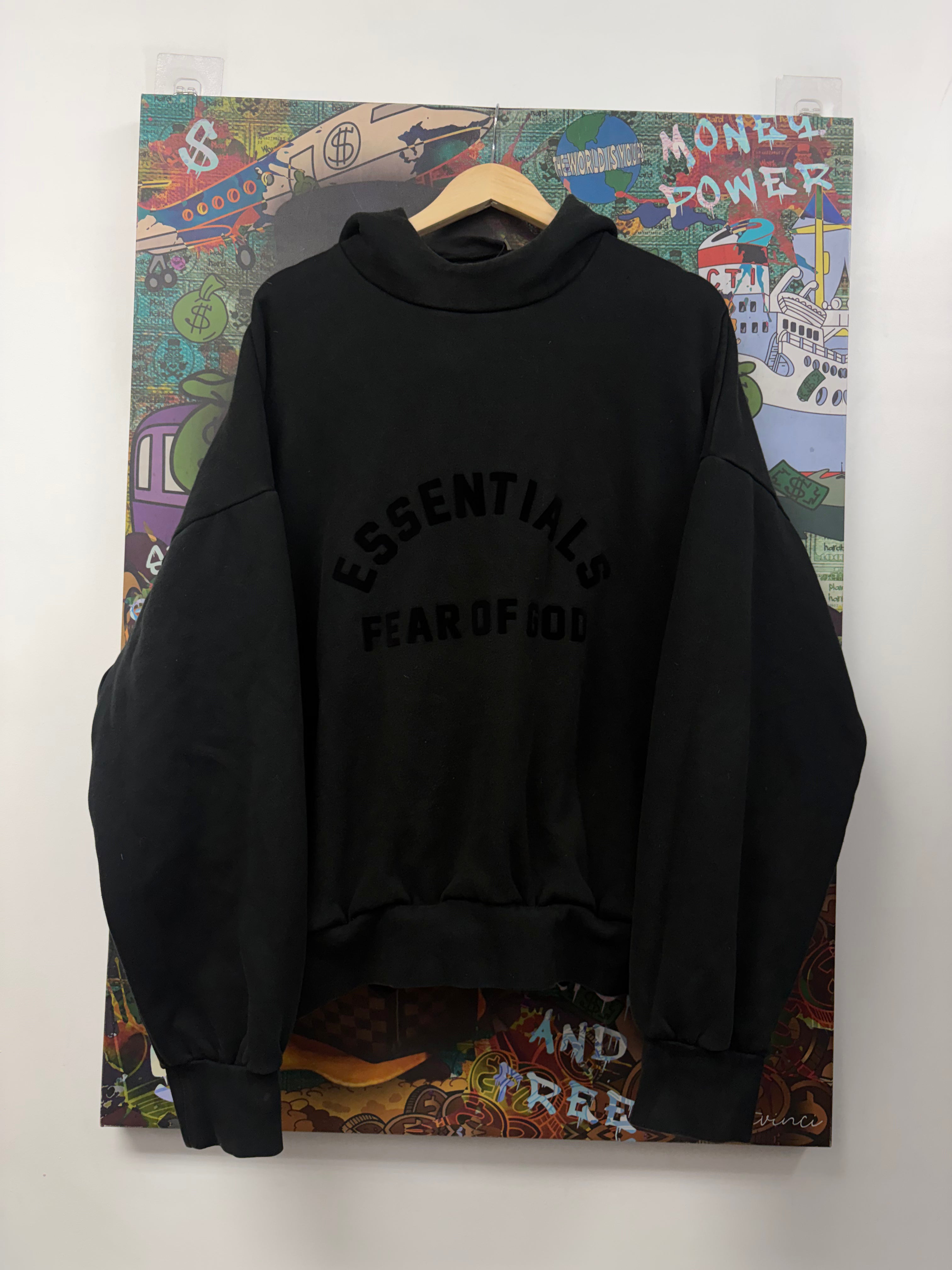 Essentials Jet Black Hoodie
