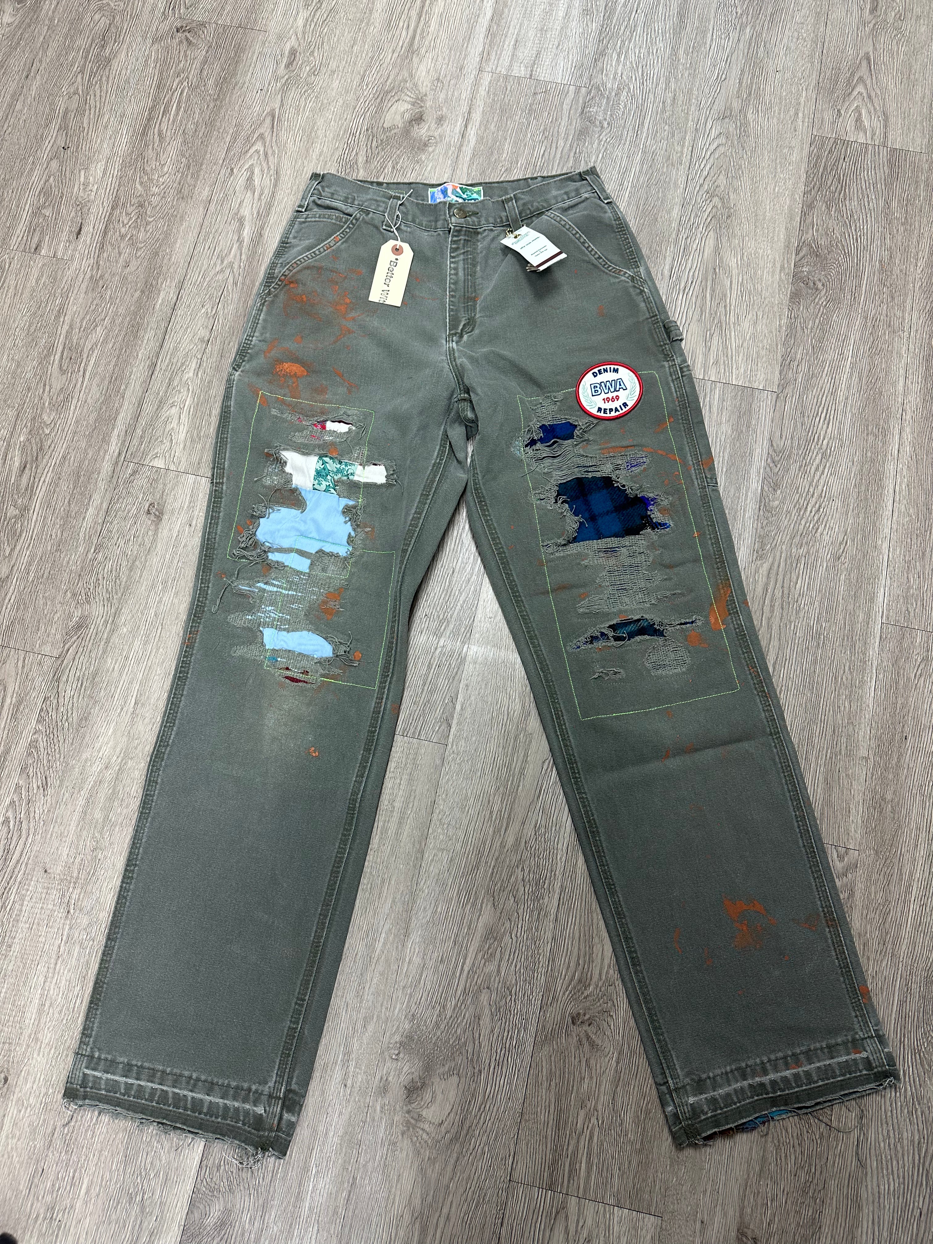 Better with Age "Winslow" Olive Jeans