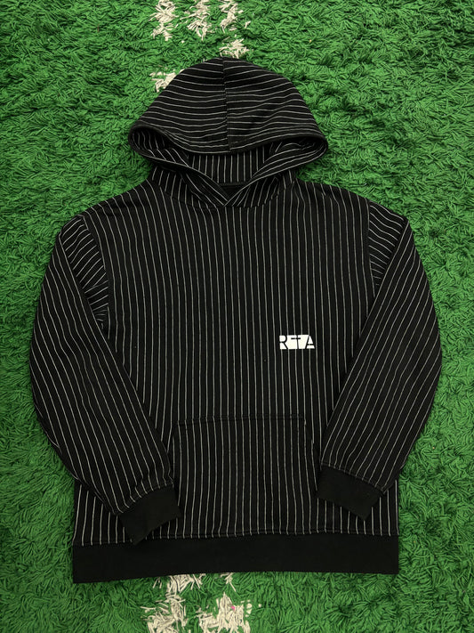 RTA Hoodie Black White Stripe Medium Used