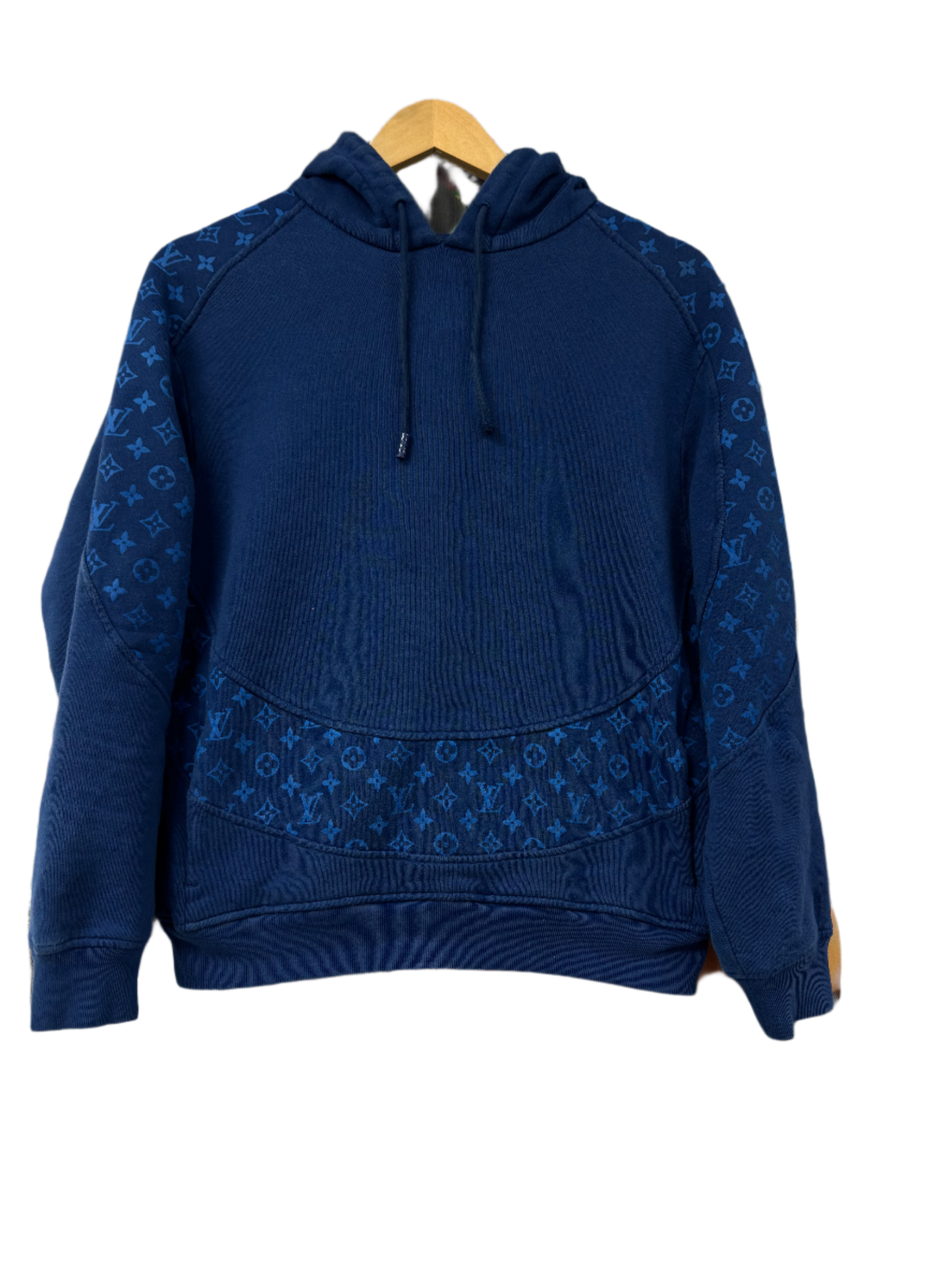 LV Blue Circle Cut Hoodie
