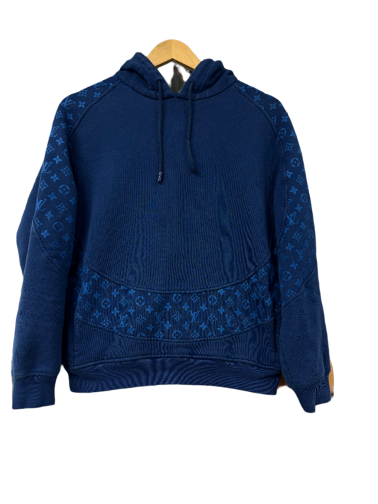 LV Blue Circle Cut Hoodie