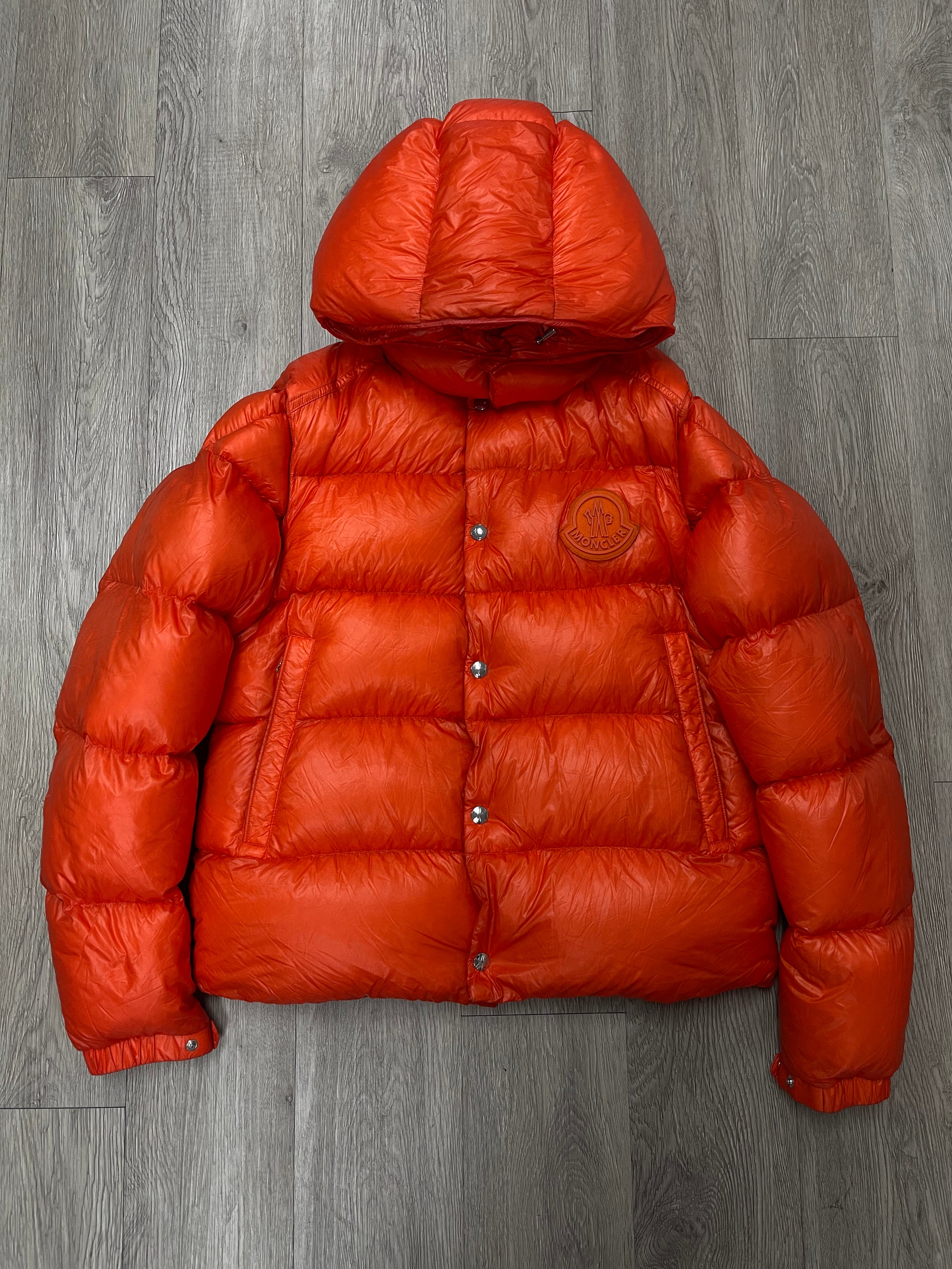 Moncler Puffer Jacket-Vest Orange Used 3 (Medium) N/A