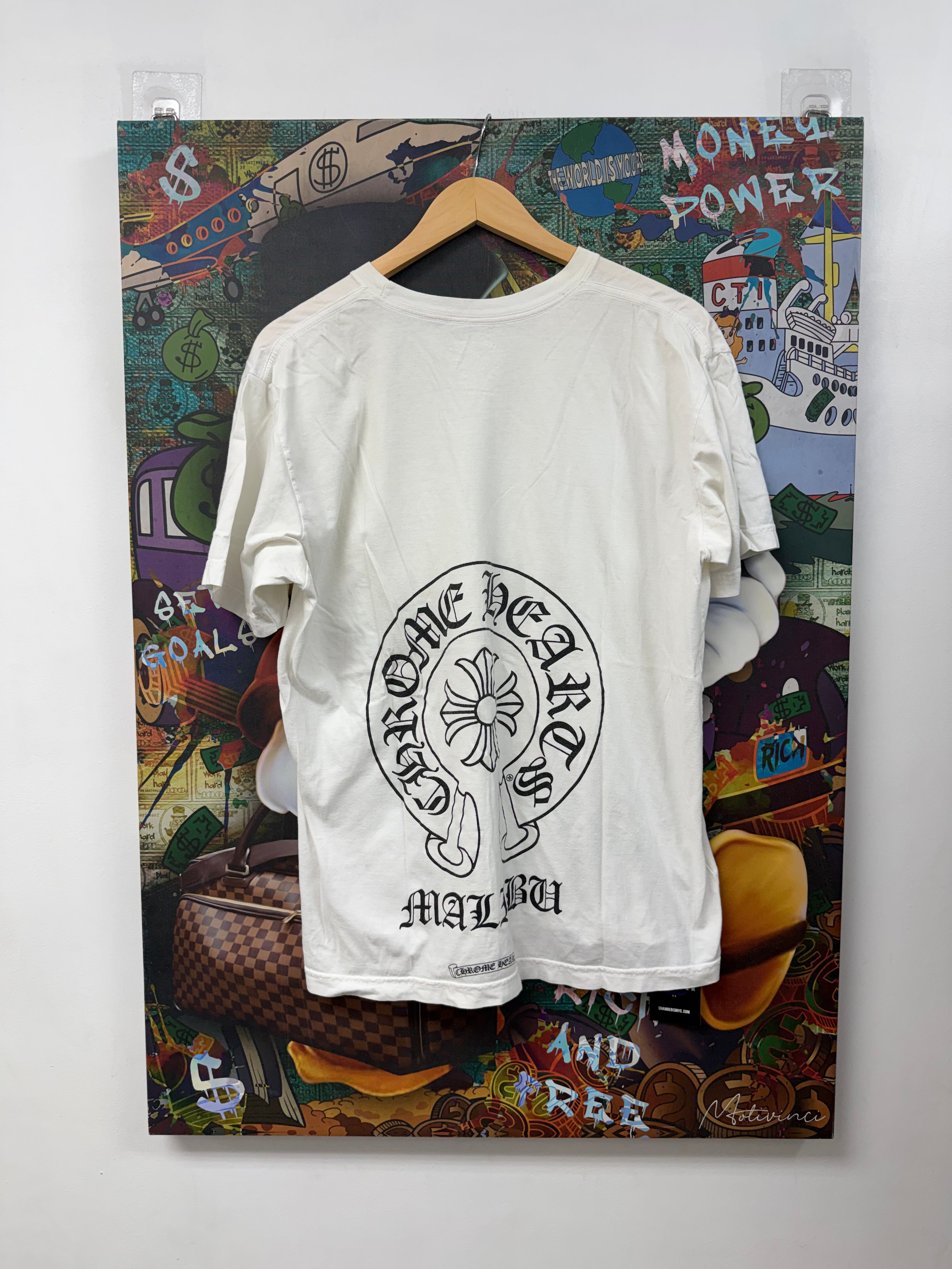 Chrome Hearts White Malibu Horseshoe Tee
