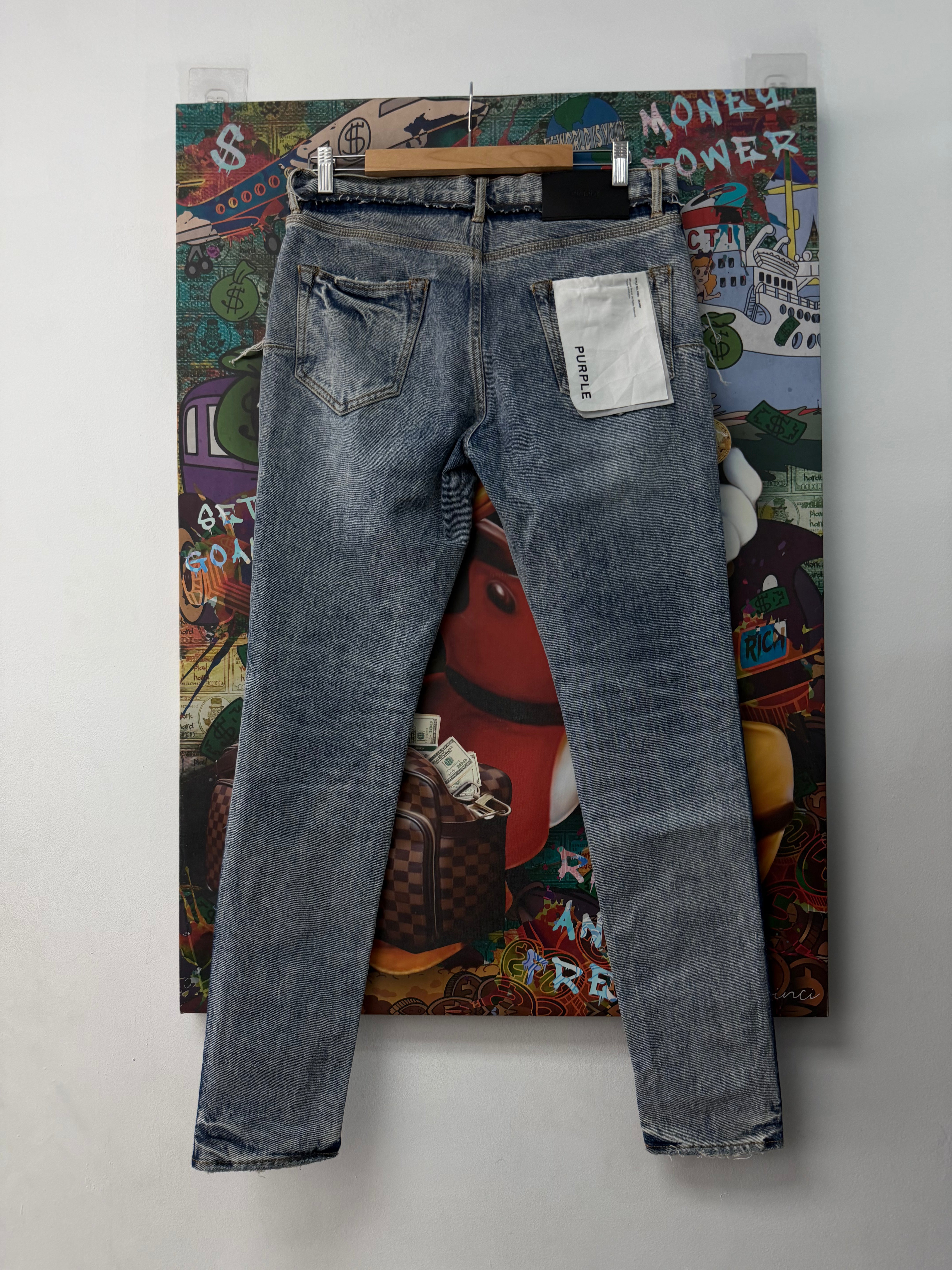 Purple Brand Light Wash Reworked Jeans