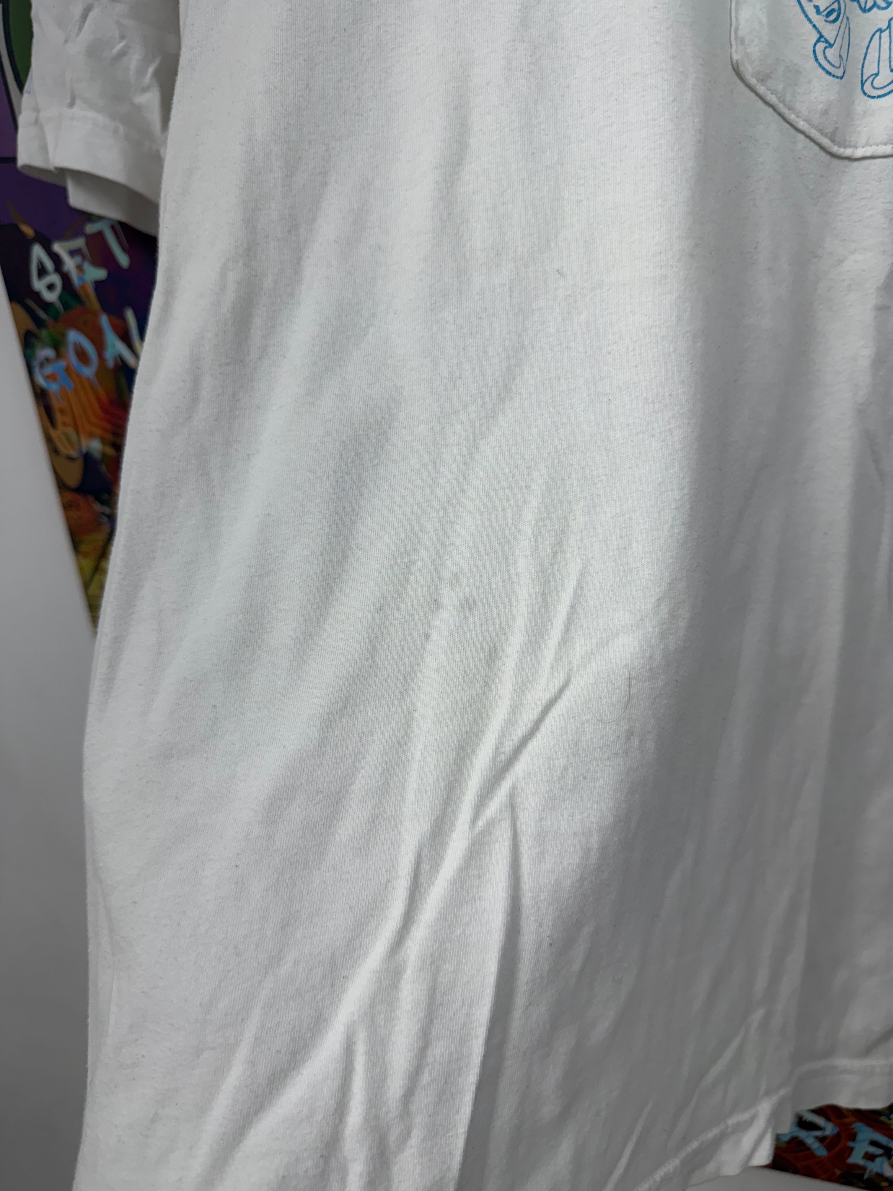 Chrome Hearts White Blue Triple Cross Tee