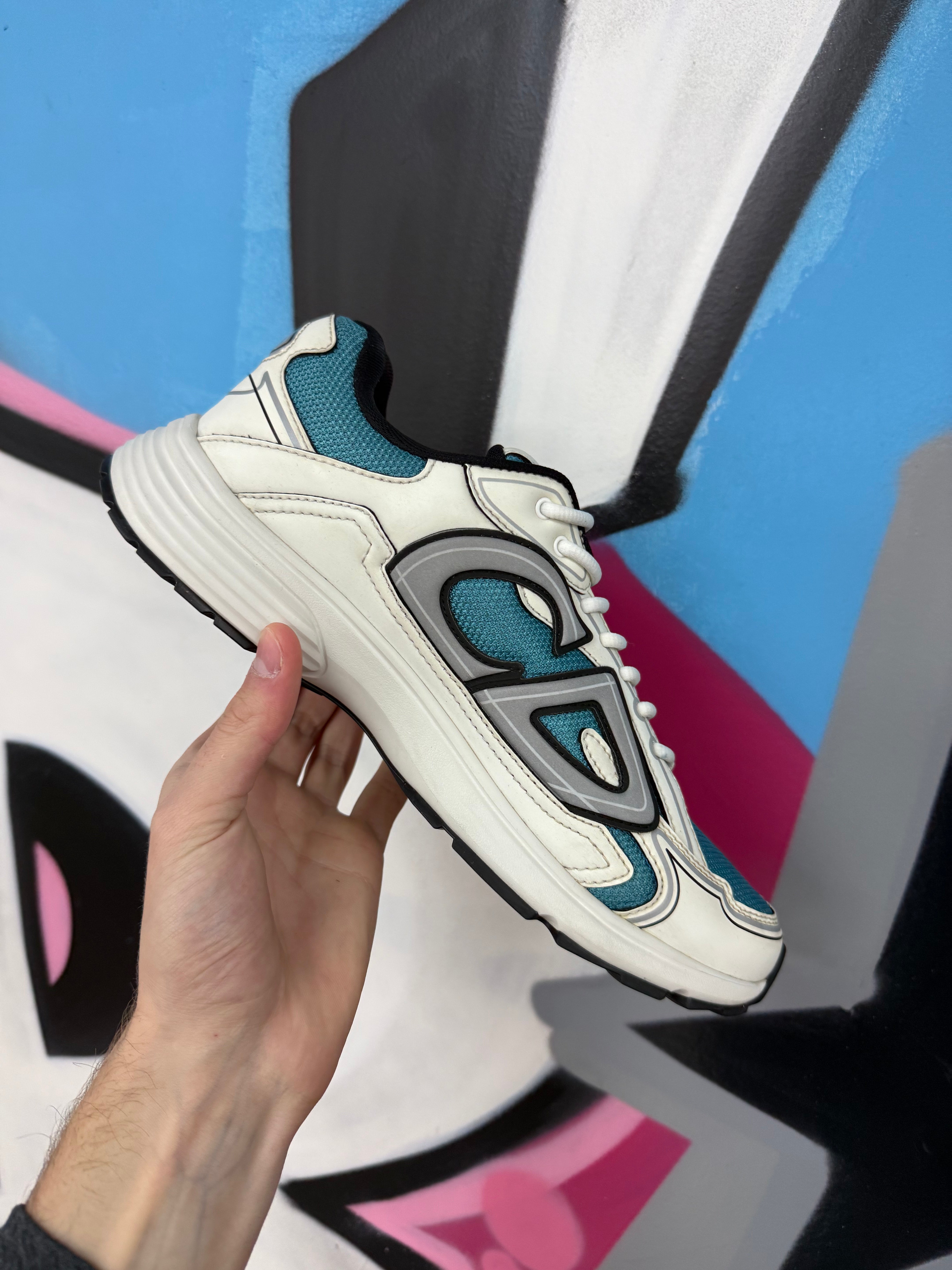 Dior White Blue B30 Sneakers