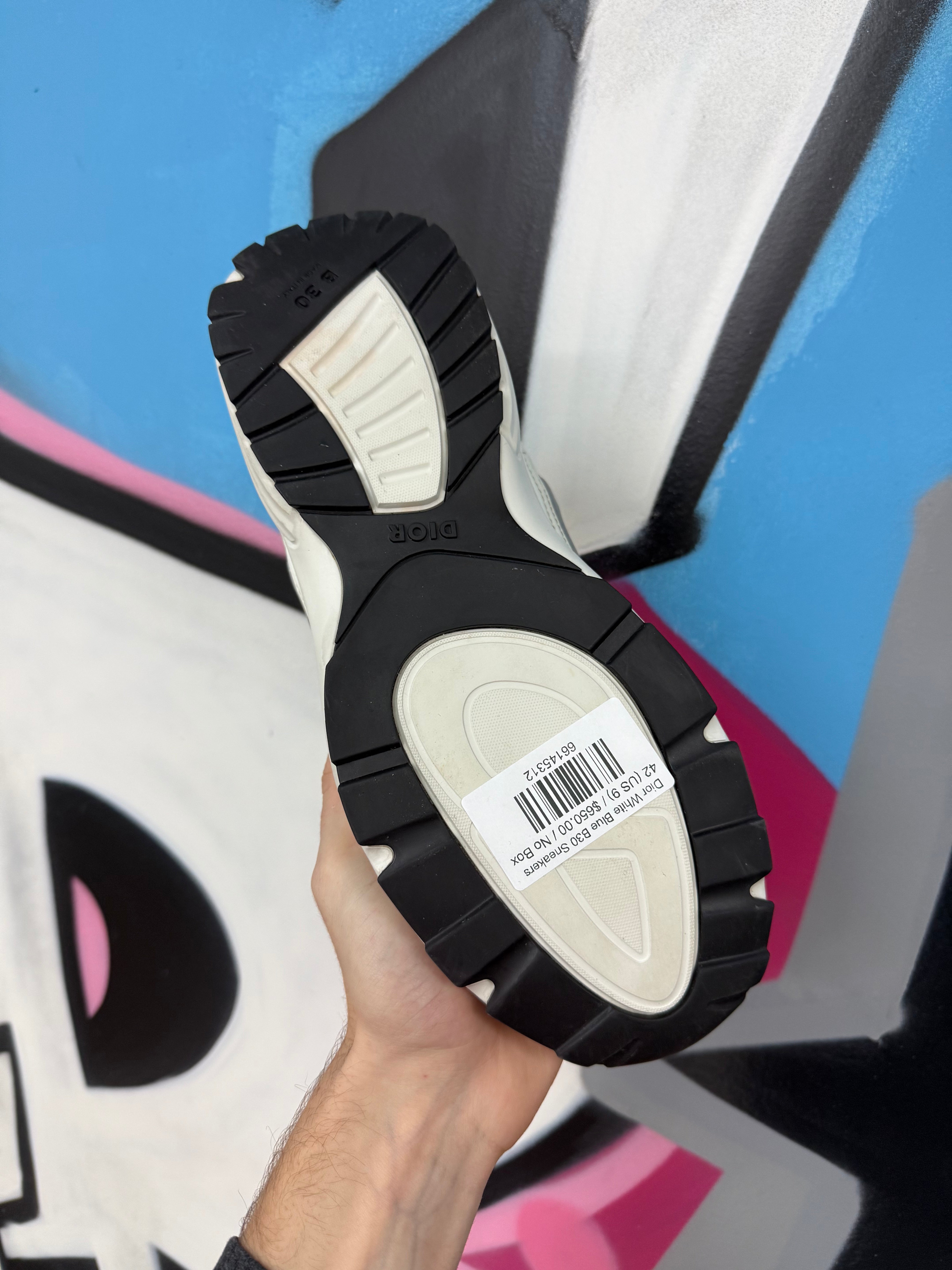 Dior White Blue B30 Sneakers