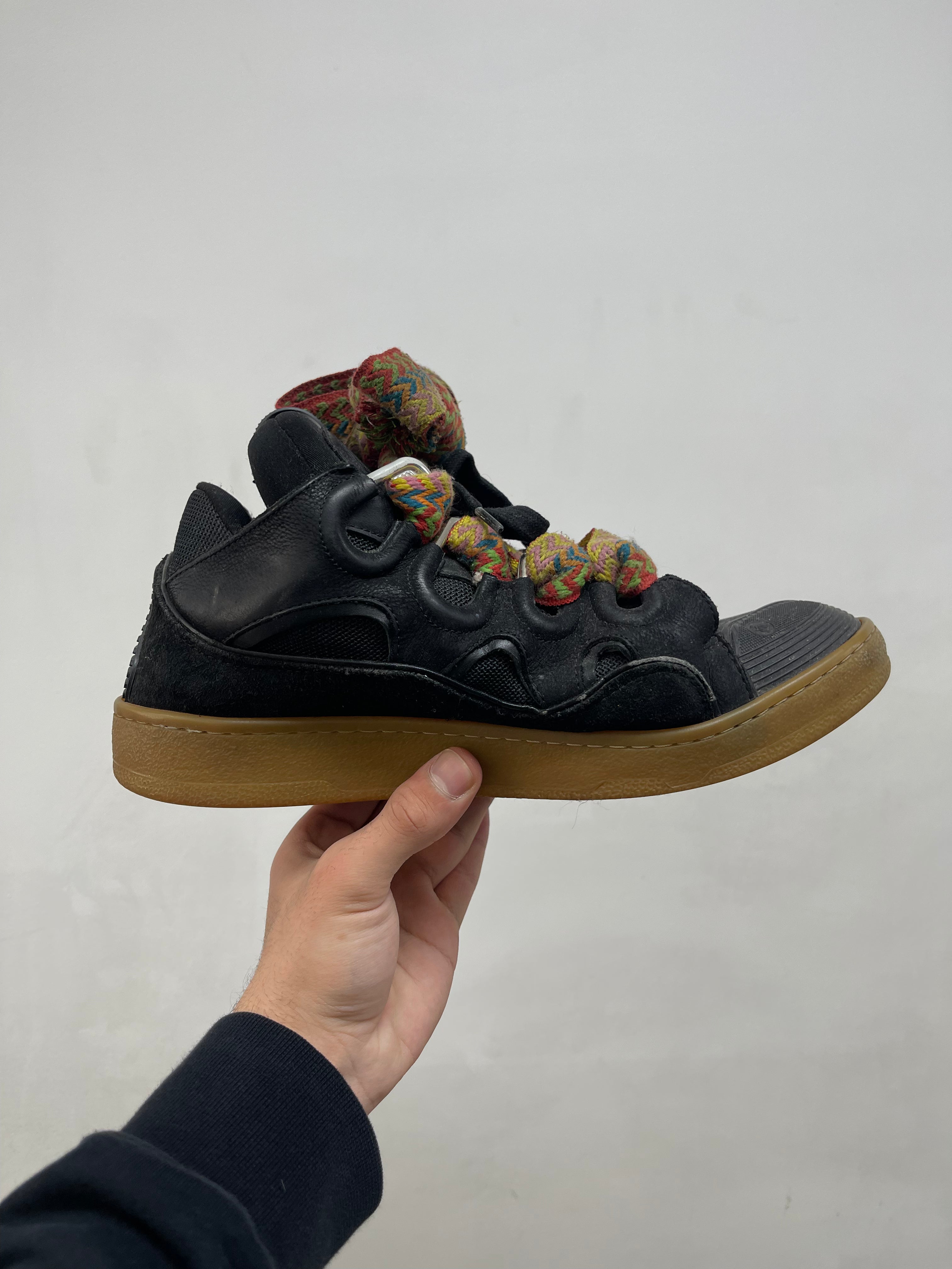Lanvin Curb Black Gum Sneakers