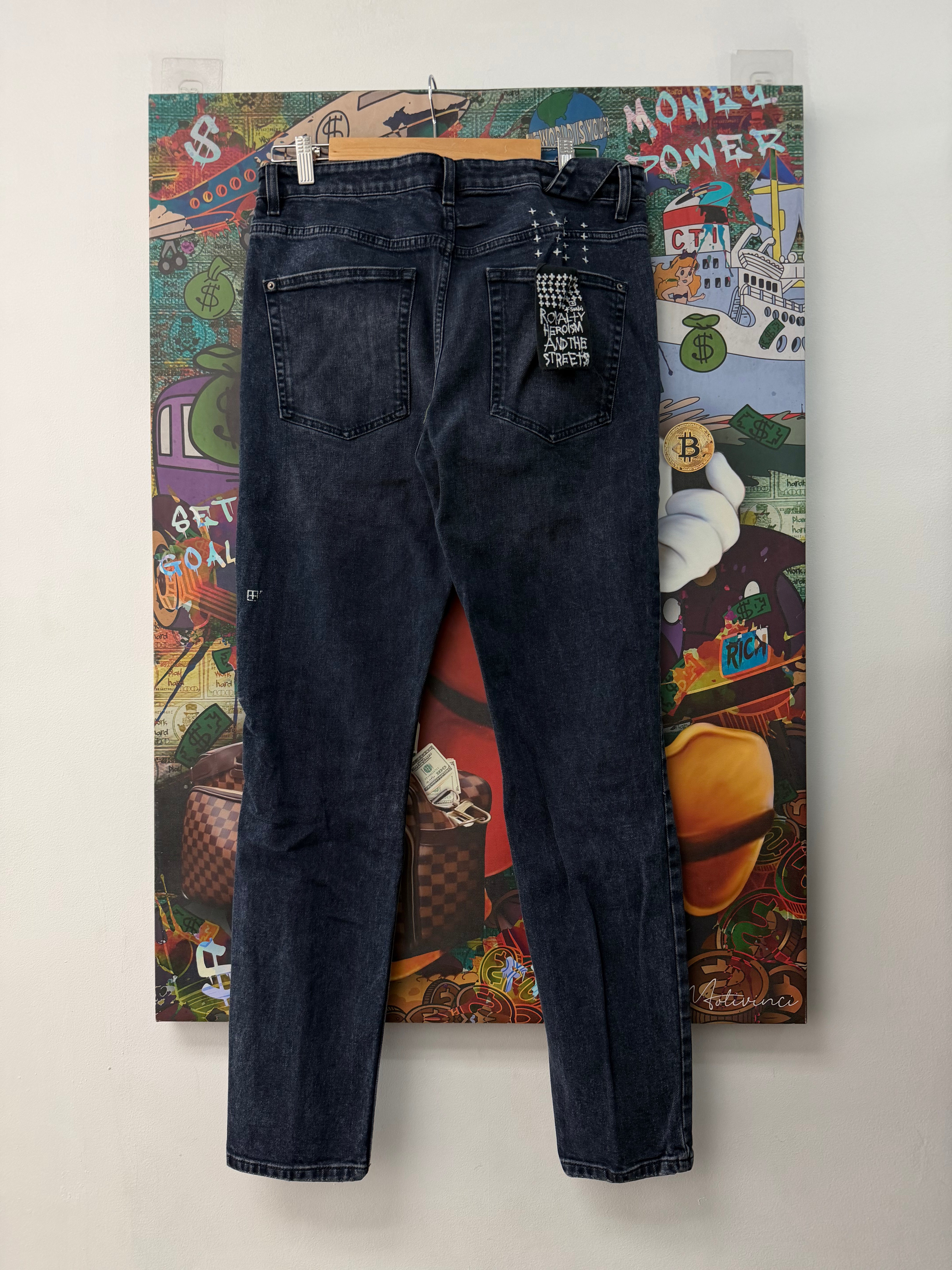 Ksubi Navy Wash Patch Jeans