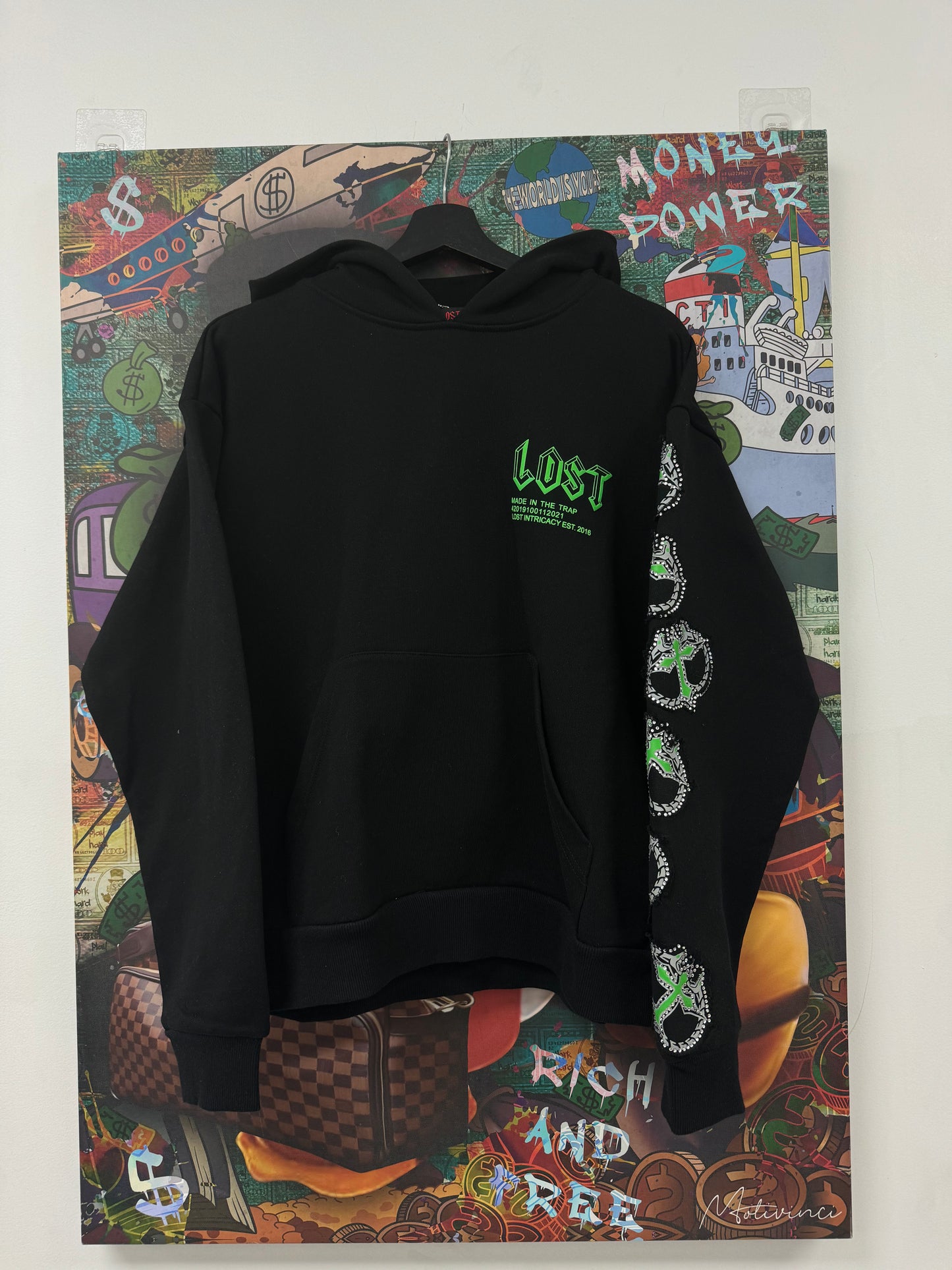 Lost Intricacy Hoodie MITT Black Green