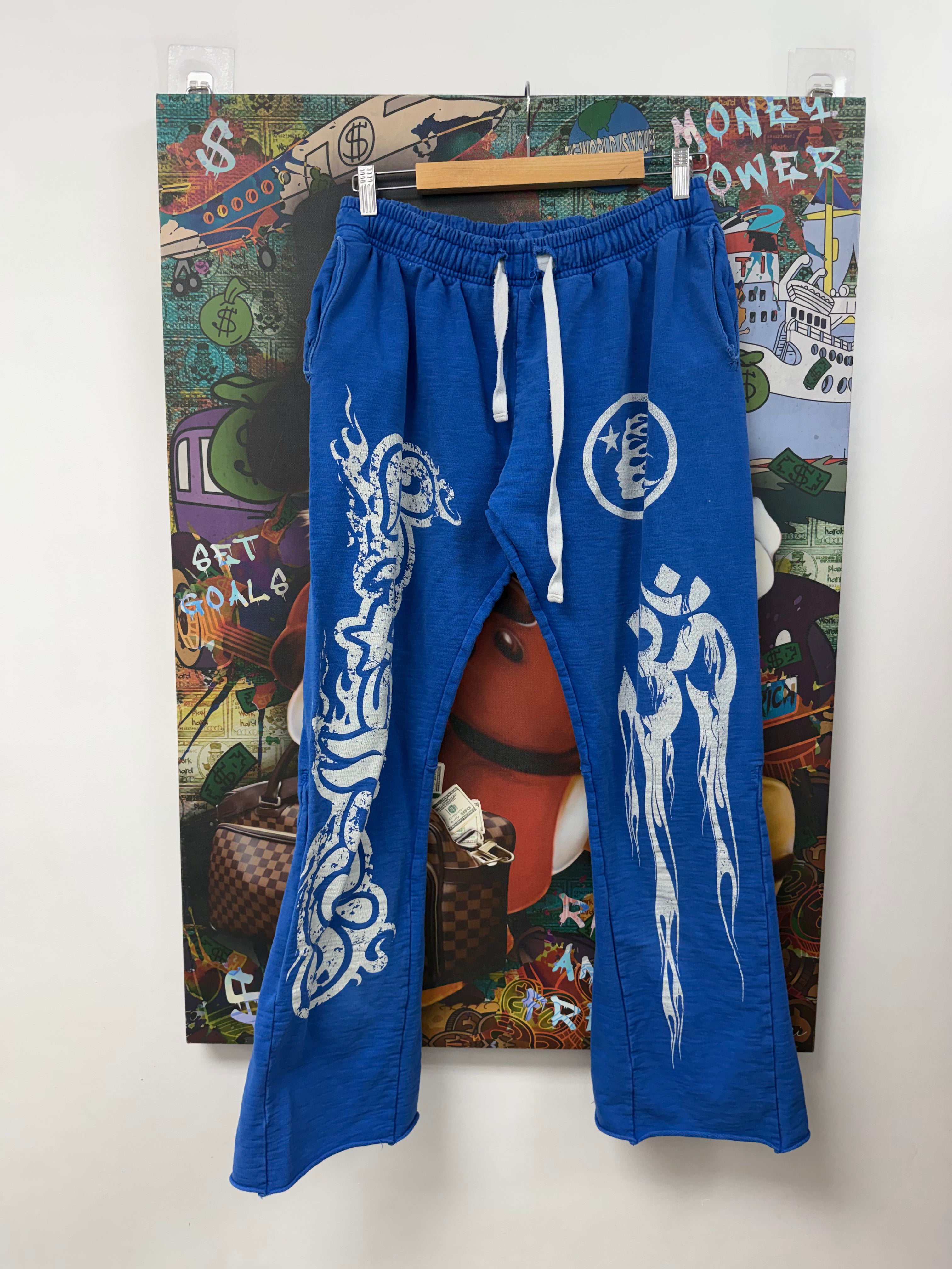 Hellstar Blue Racer Flared Sweats