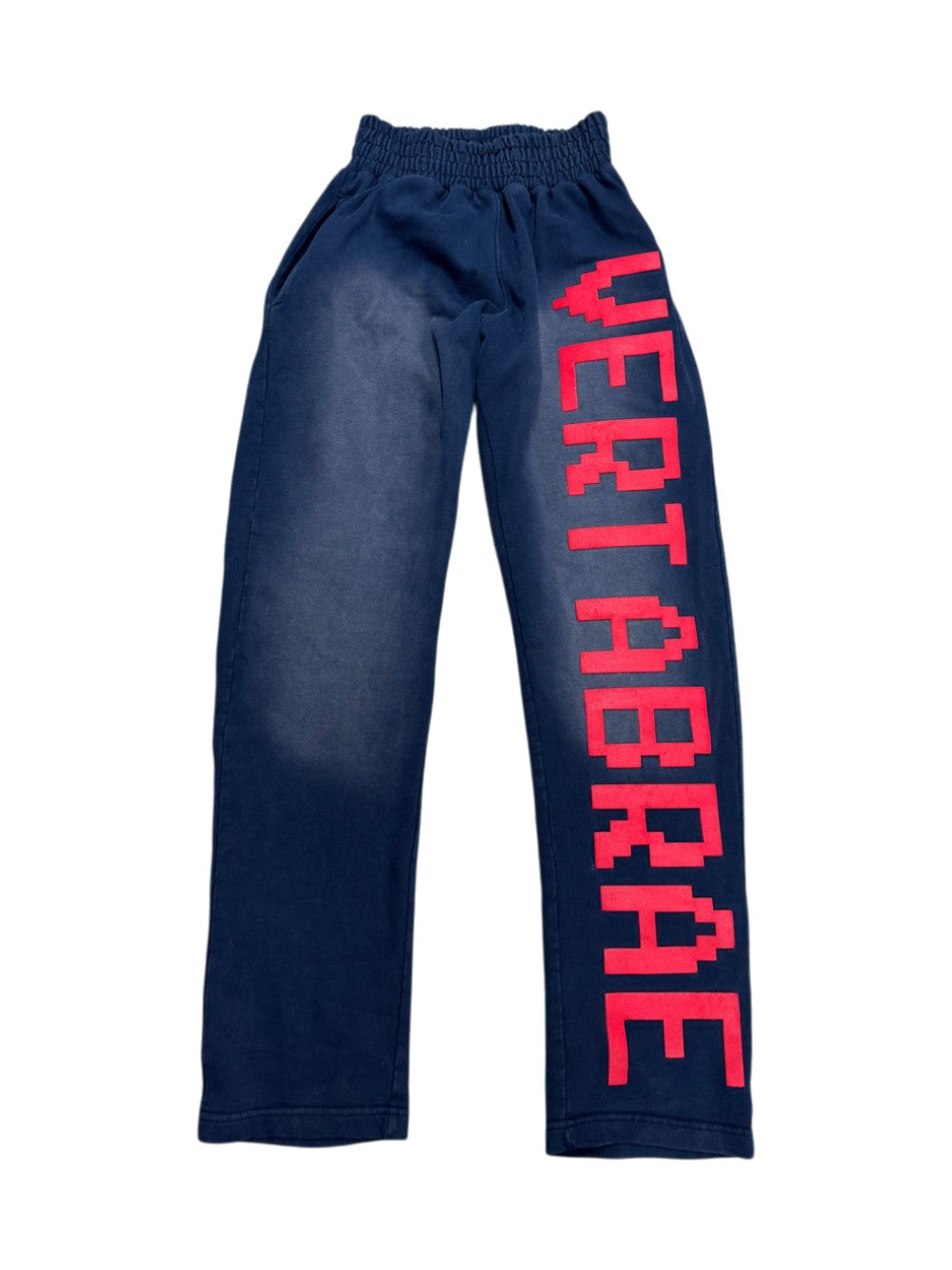 Vertabrae Spellout Navy & Red Sweats