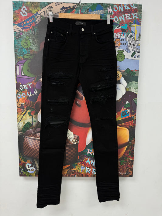 Amiri Jeans Black Black Thrasher Patch New