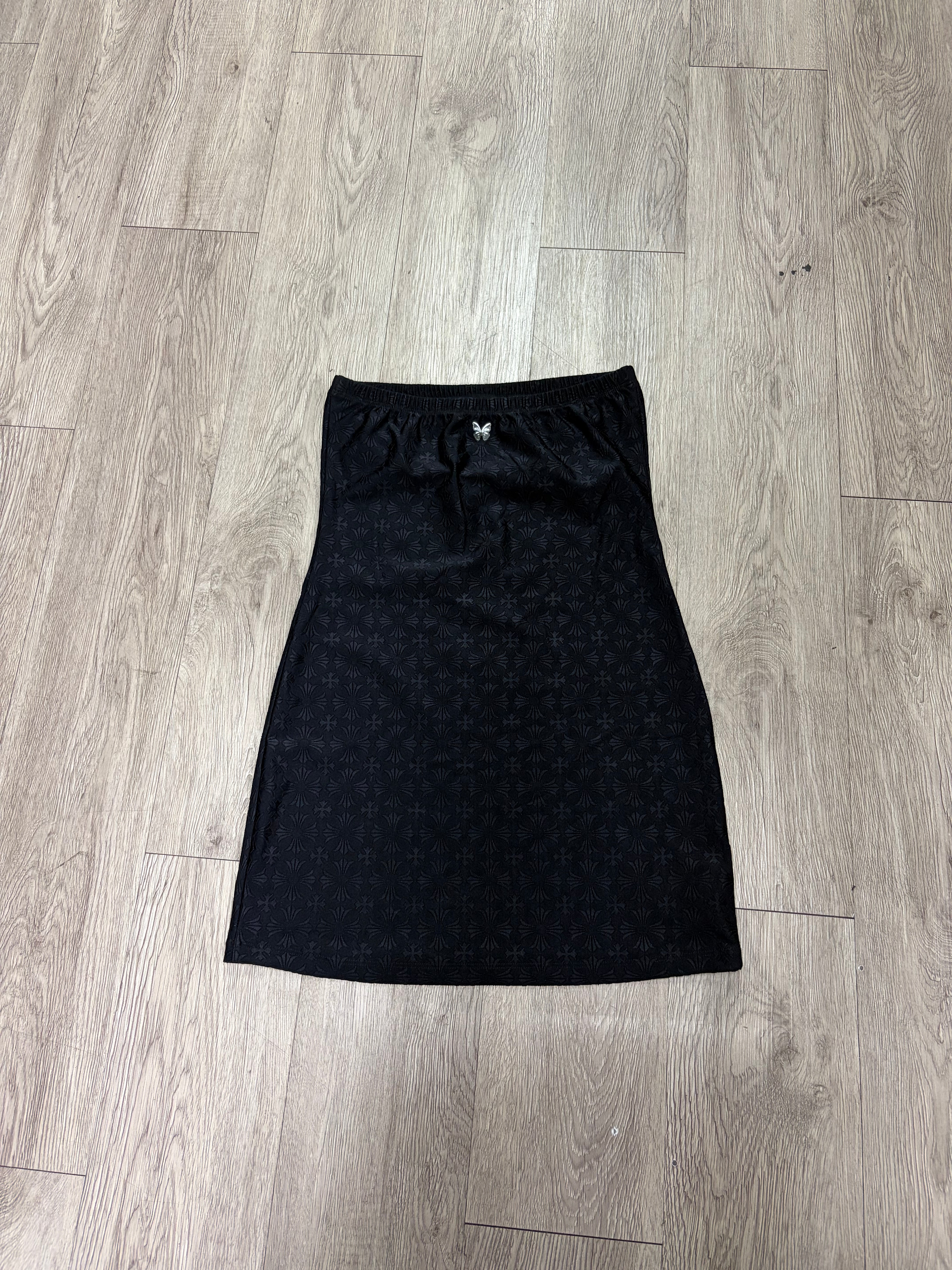 Chrome Hearts Black Dipped In Blue Plus Monogram Dress