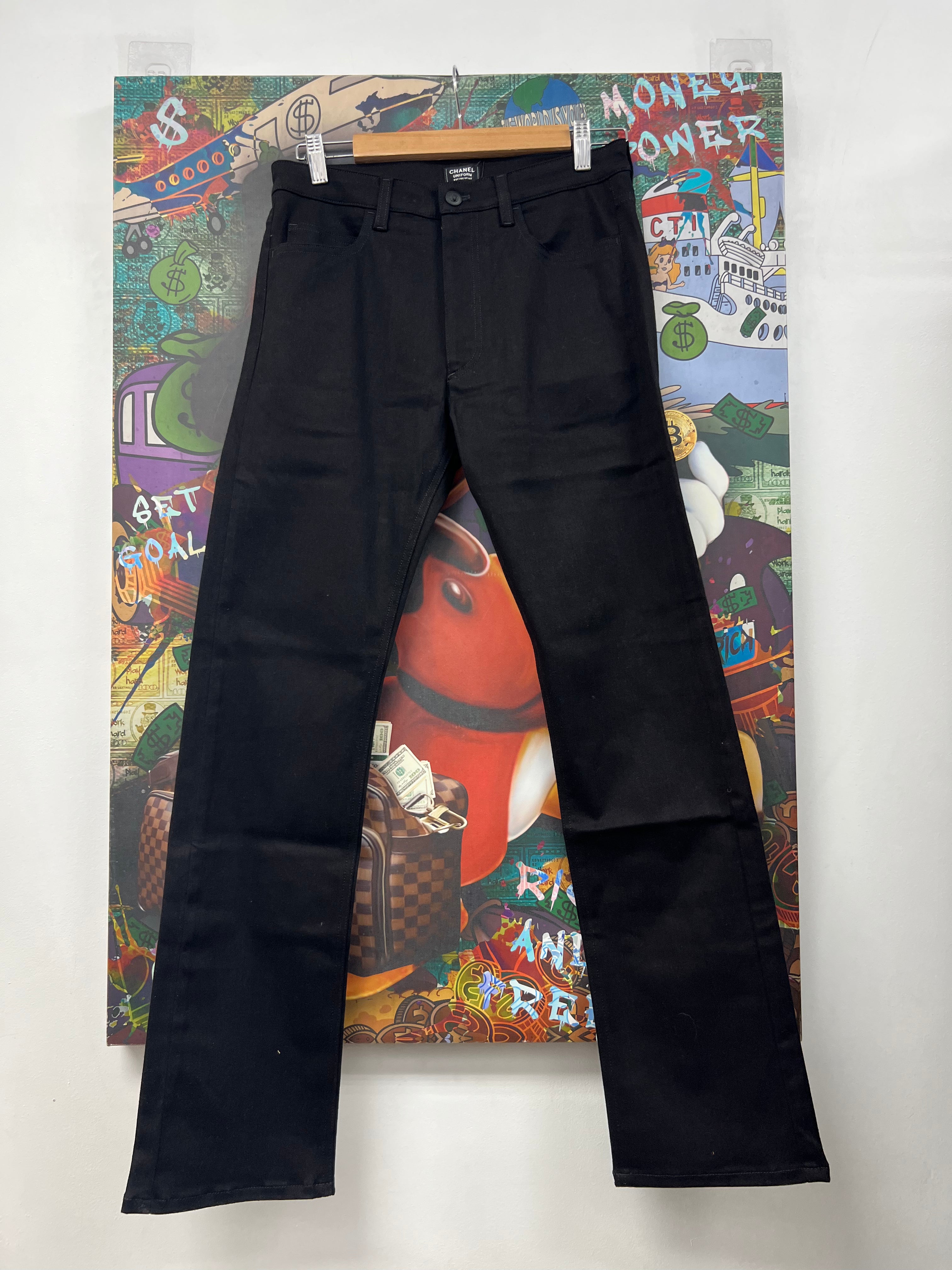 Chanel Black Uniform (38) Jeans