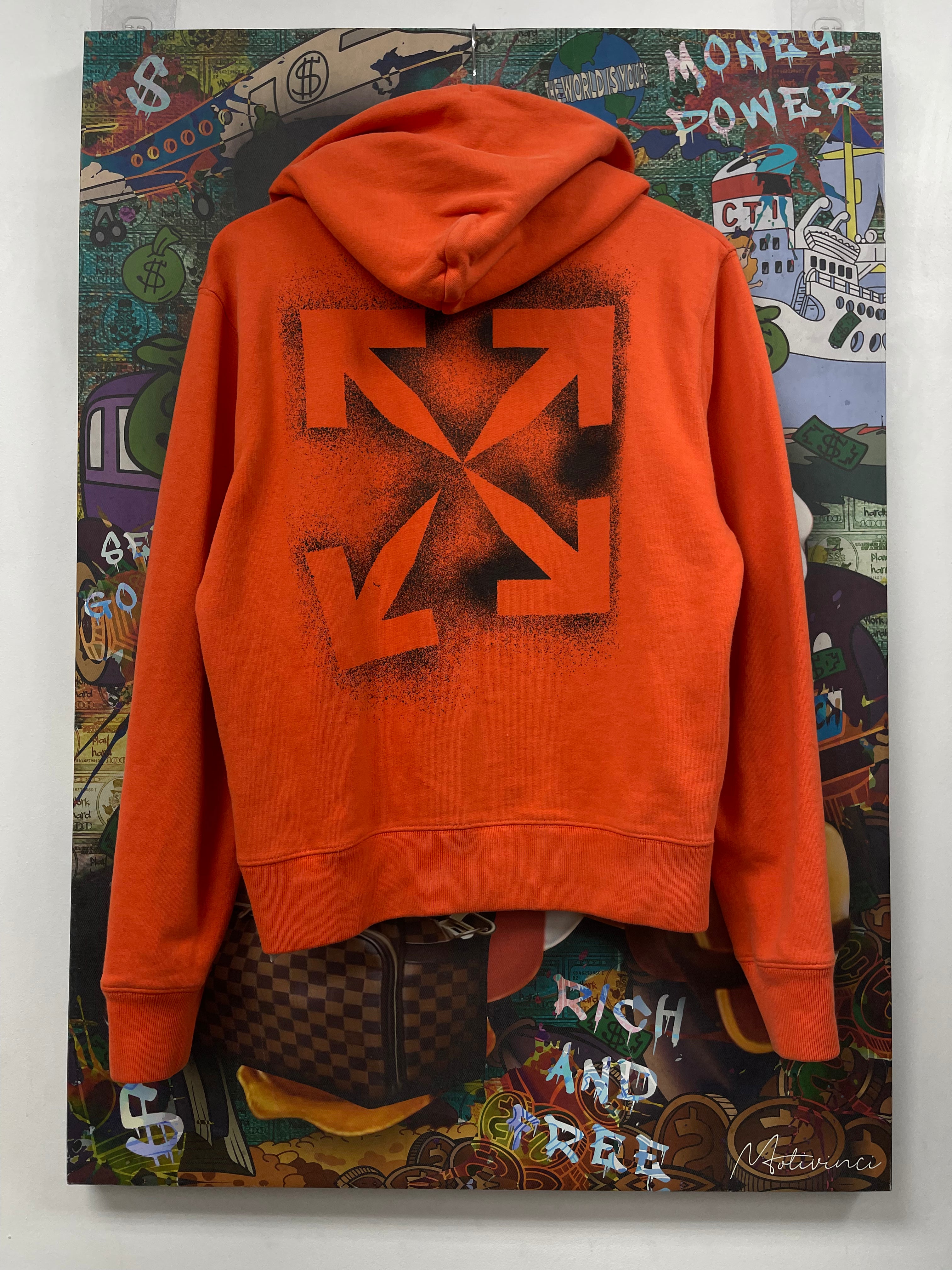 Off White Orange Black Arrows Hoodie
