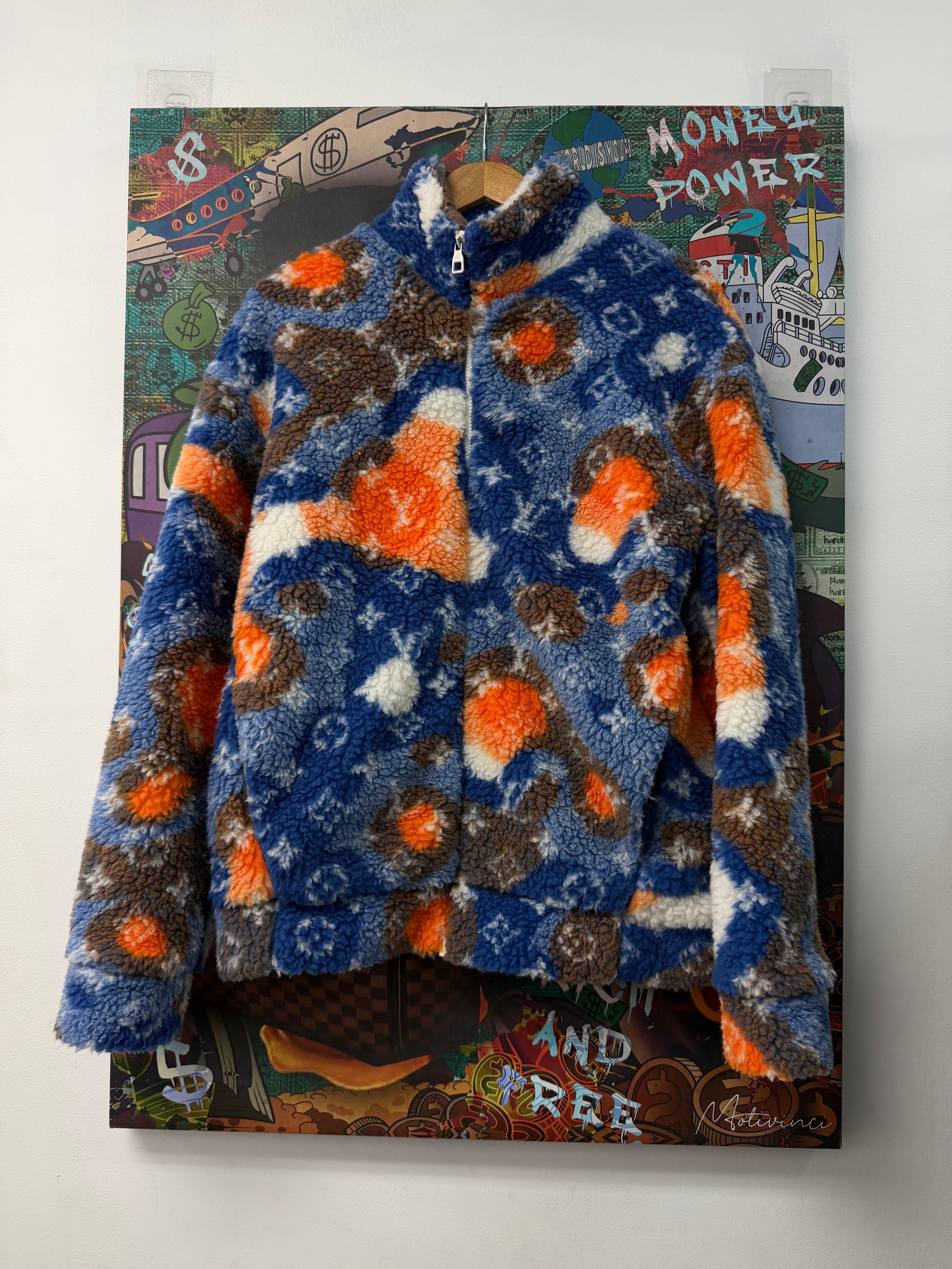 Louis Vuitton Blue Orange Fleece Jacket