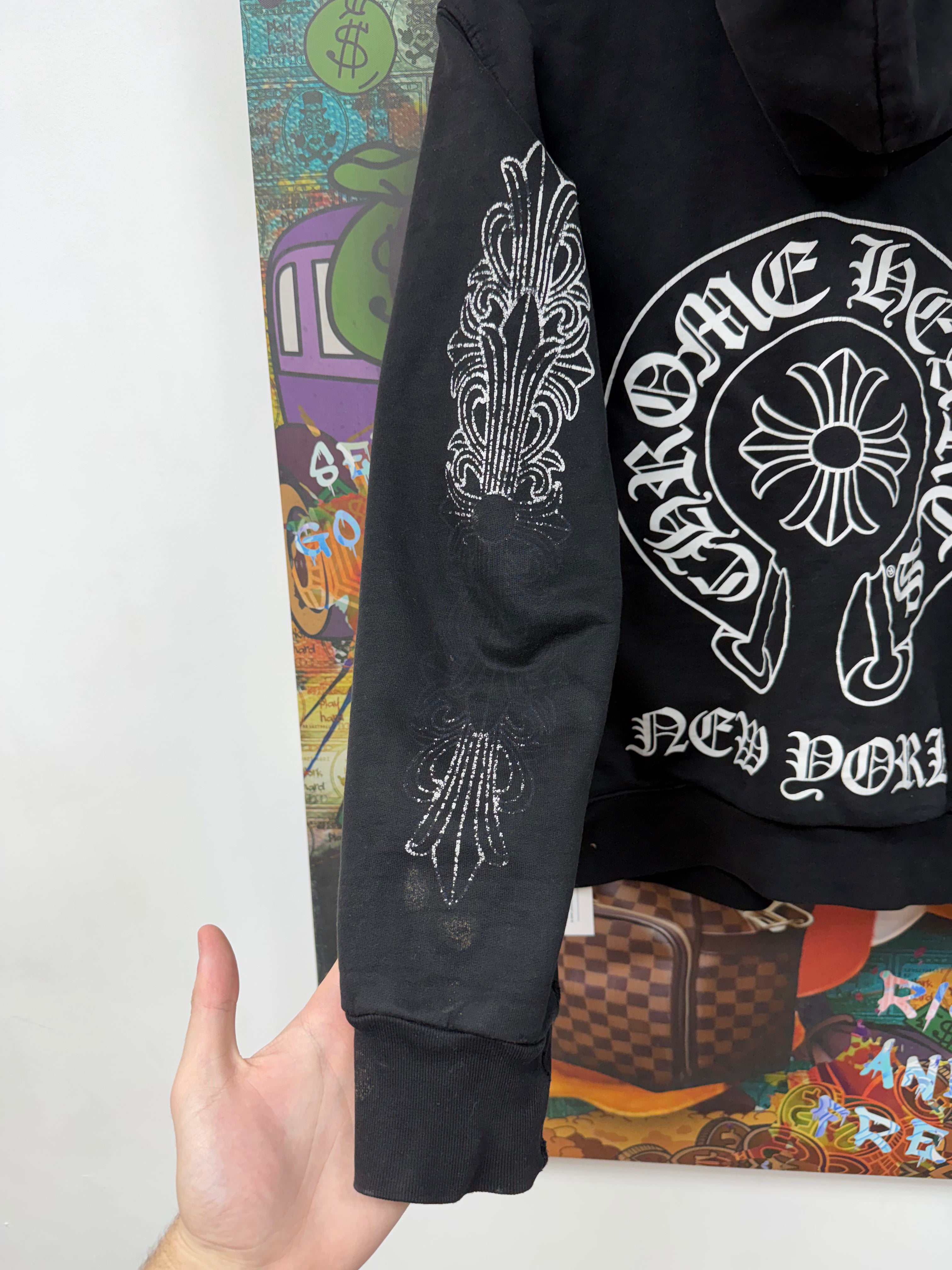 Chrome Hearts New York Floral Horseshoe Thermal Lined Zip Up