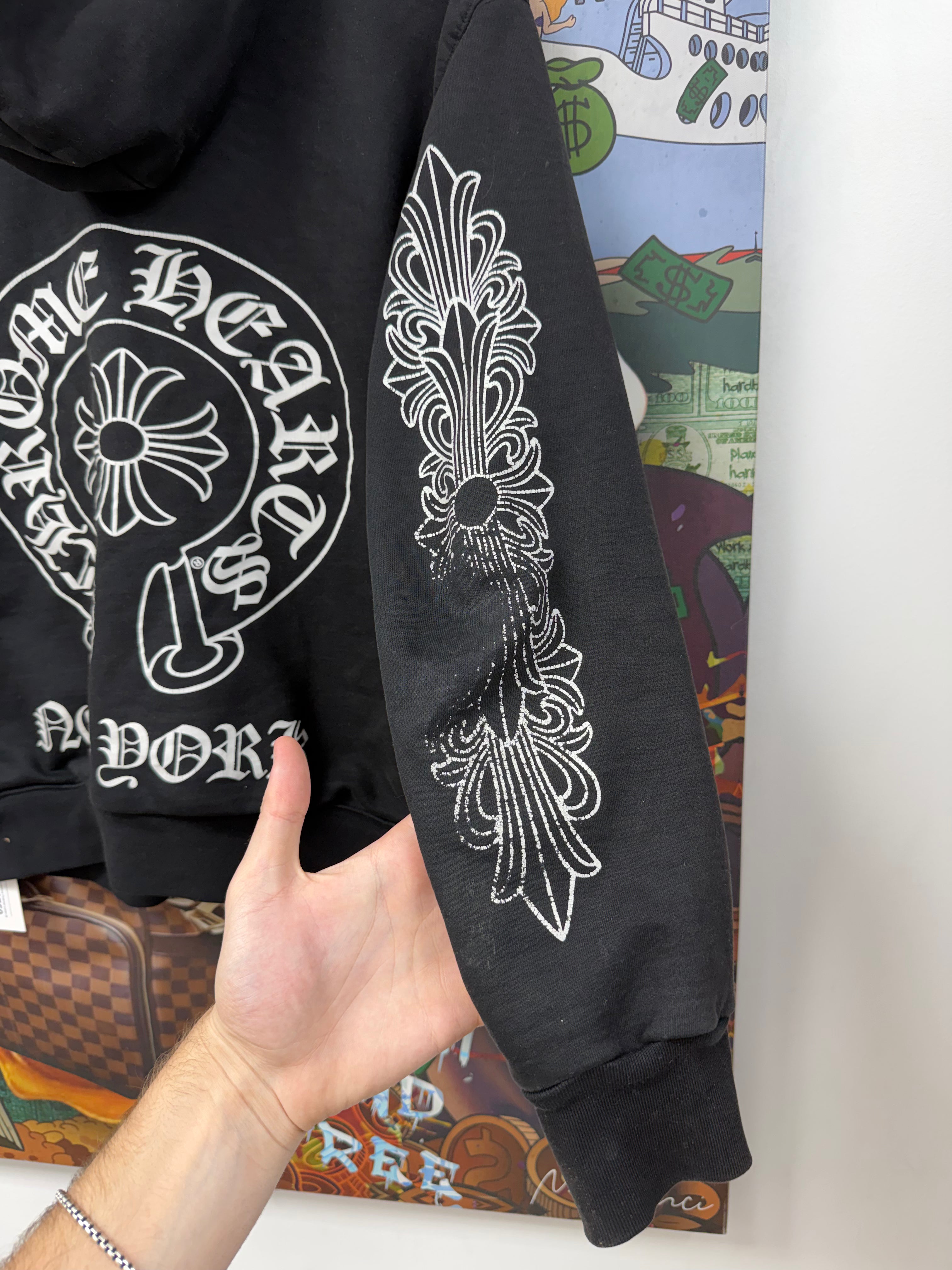 Chrome Hearts New York Floral Horseshoe Thermal Lined Zip Up
