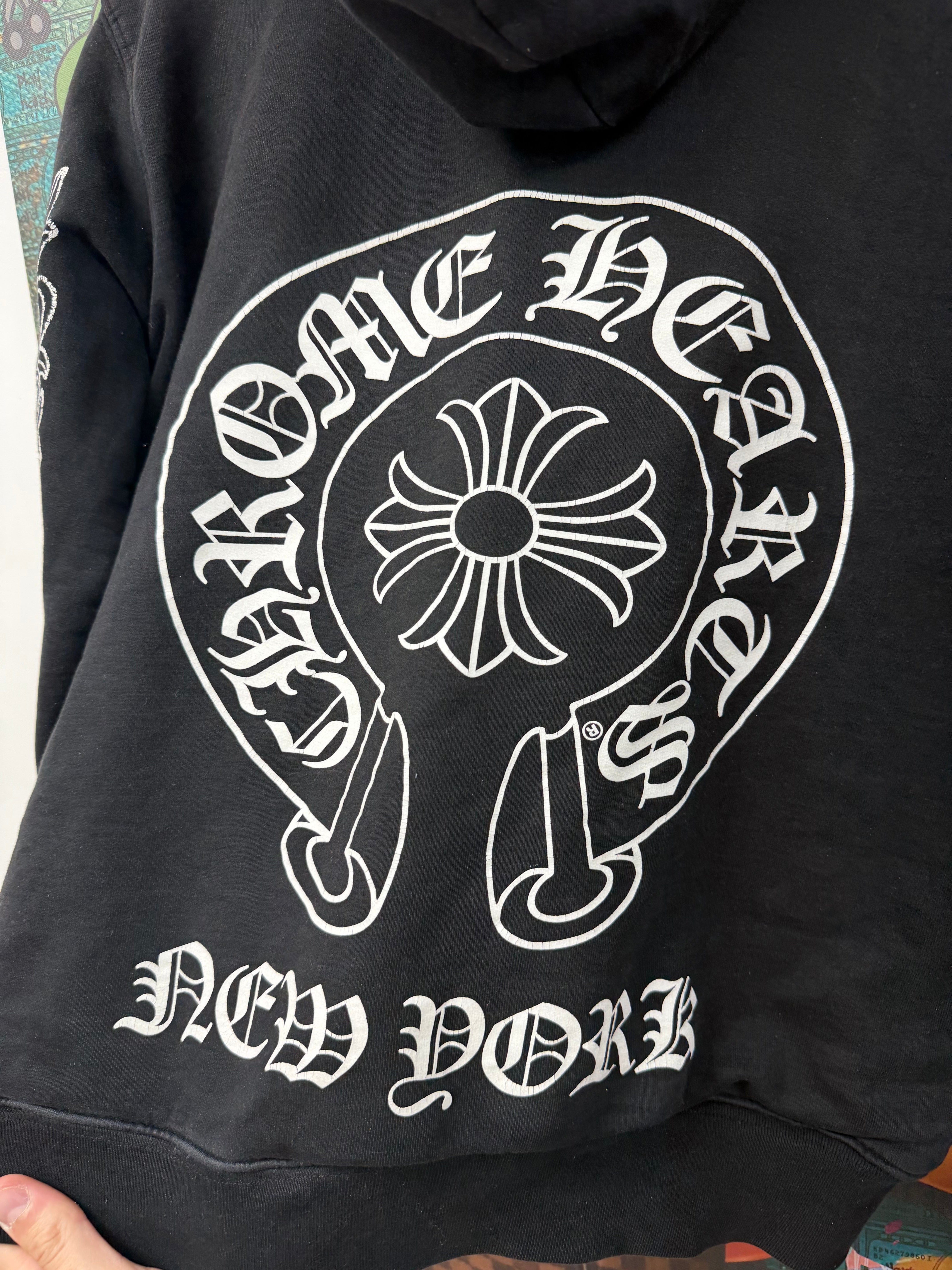 Chrome Hearts New York Floral Horseshoe Thermal Lined Zip Up